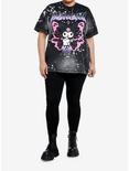 Kuromi Butterfly Flame Tie-Dye Boyfriend Fit Girls T-Shirt Plus Size, MULTI, alternate
