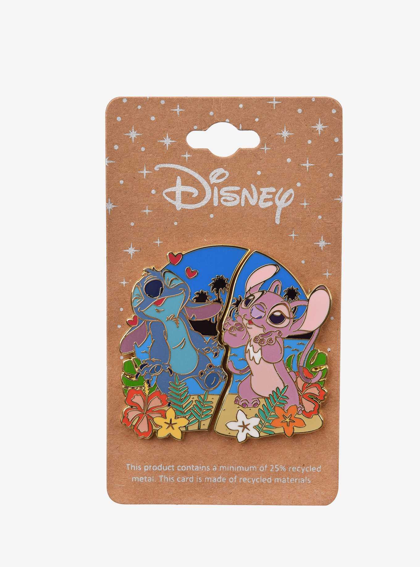 Disney Lilo & Stitch Angel & Stitch Beach Enamel Pin Set - BoxLunch Exclusive, , hi-res