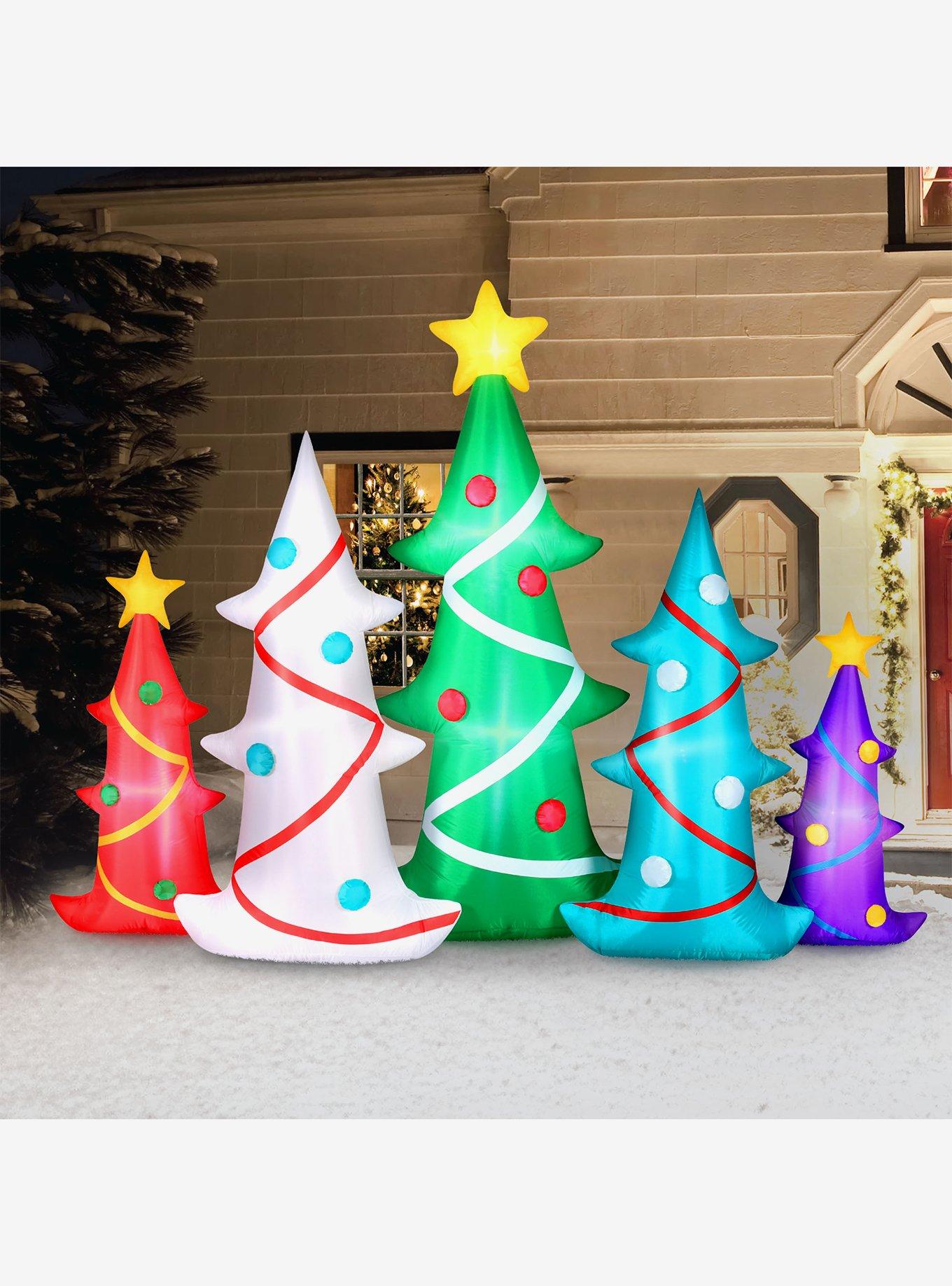 Colorful Christmas Trees Airblown, , alternate