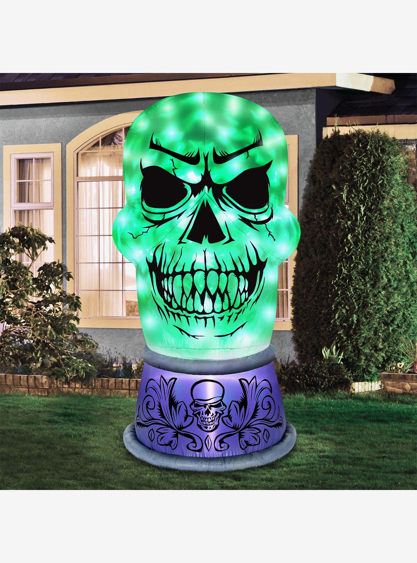 Skull with Swirling Lights Airblown, , alternate