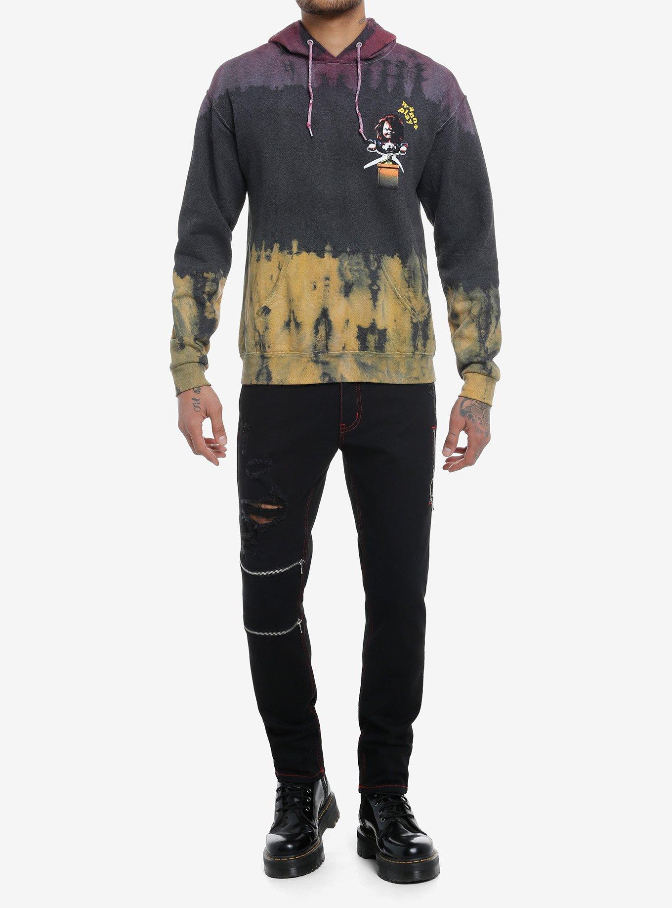 Chucky Collage Print Gradient Dye Hoodie, MULTI, alternate