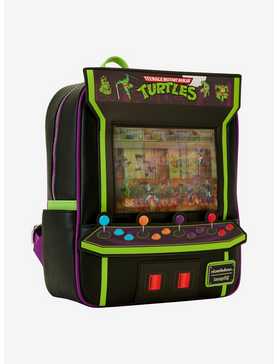Loungefly Teenage Mutant Ninja Turtles 40th Anniversary Glow-in-the-Dark Arcade Mini Backpack, , hi-res