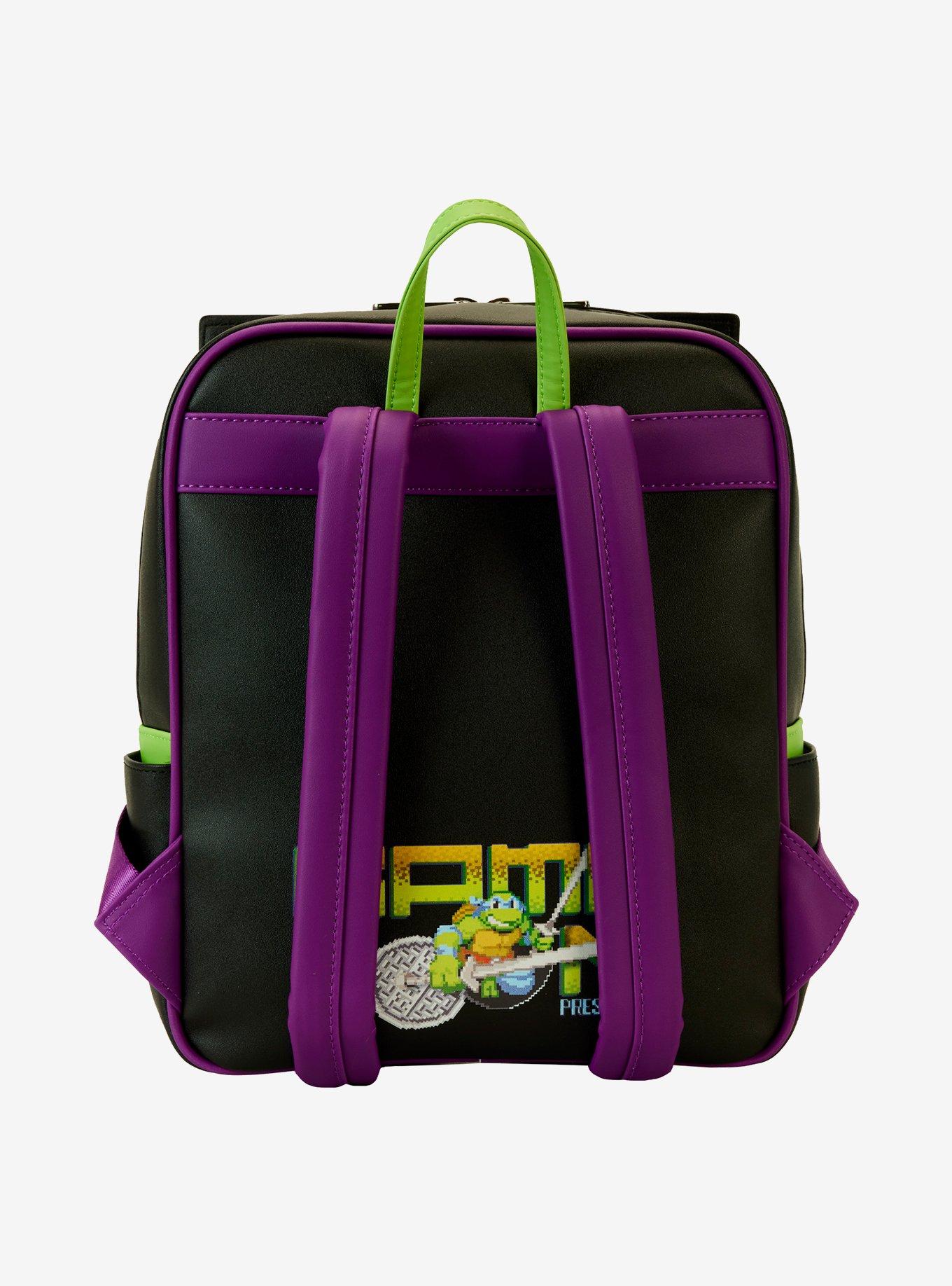 Loungefly Teenage Mutant Ninja Turtles 40th Anniversary Glow-in-the-Dark Arcade Mini Backpack, , alternate