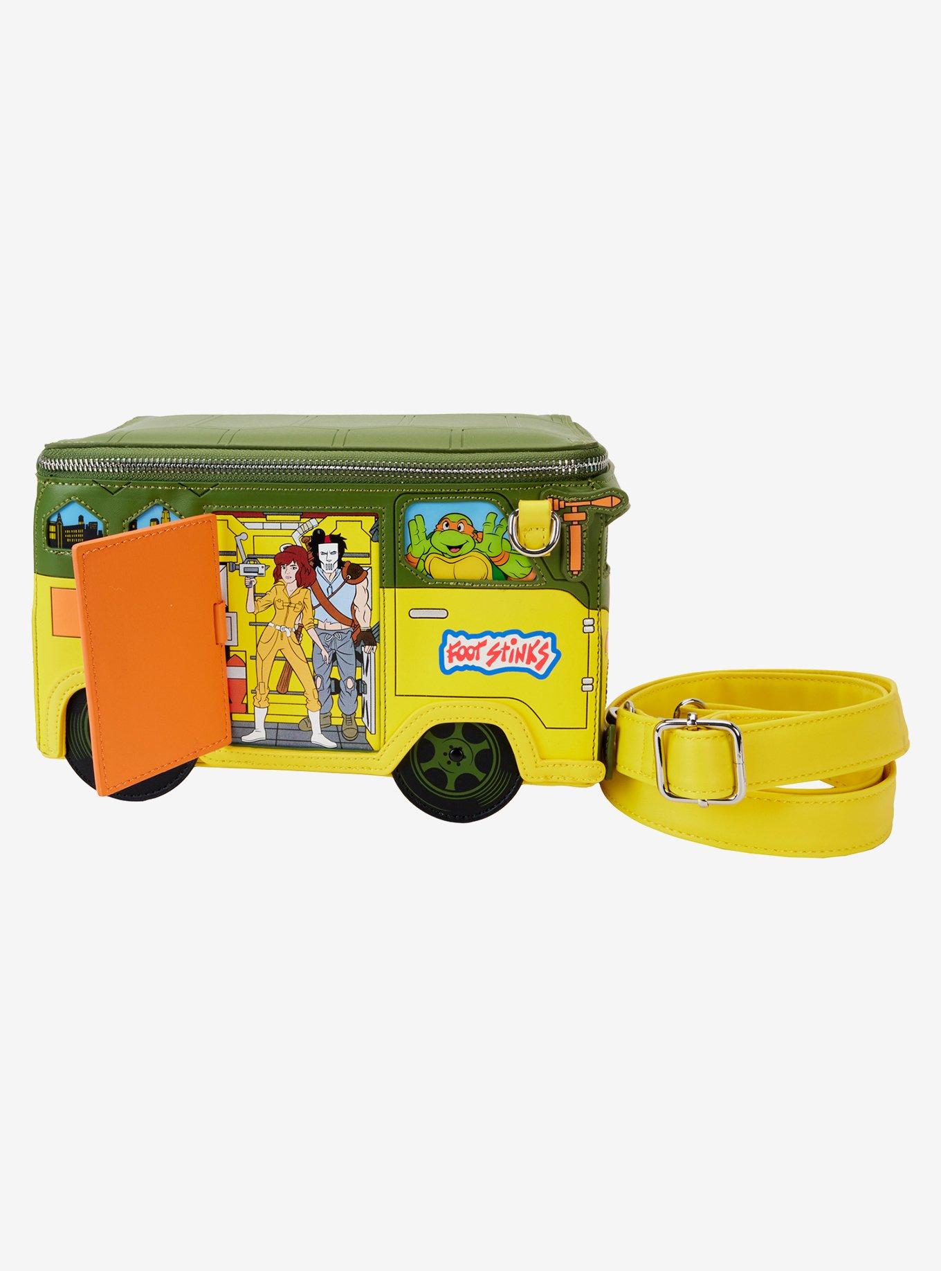 Loungefly Teenage Mutant Ninja Turtles 40th Anniversary Glow-in-the-Dark Party Wagon Crossbody Bag, , alternate