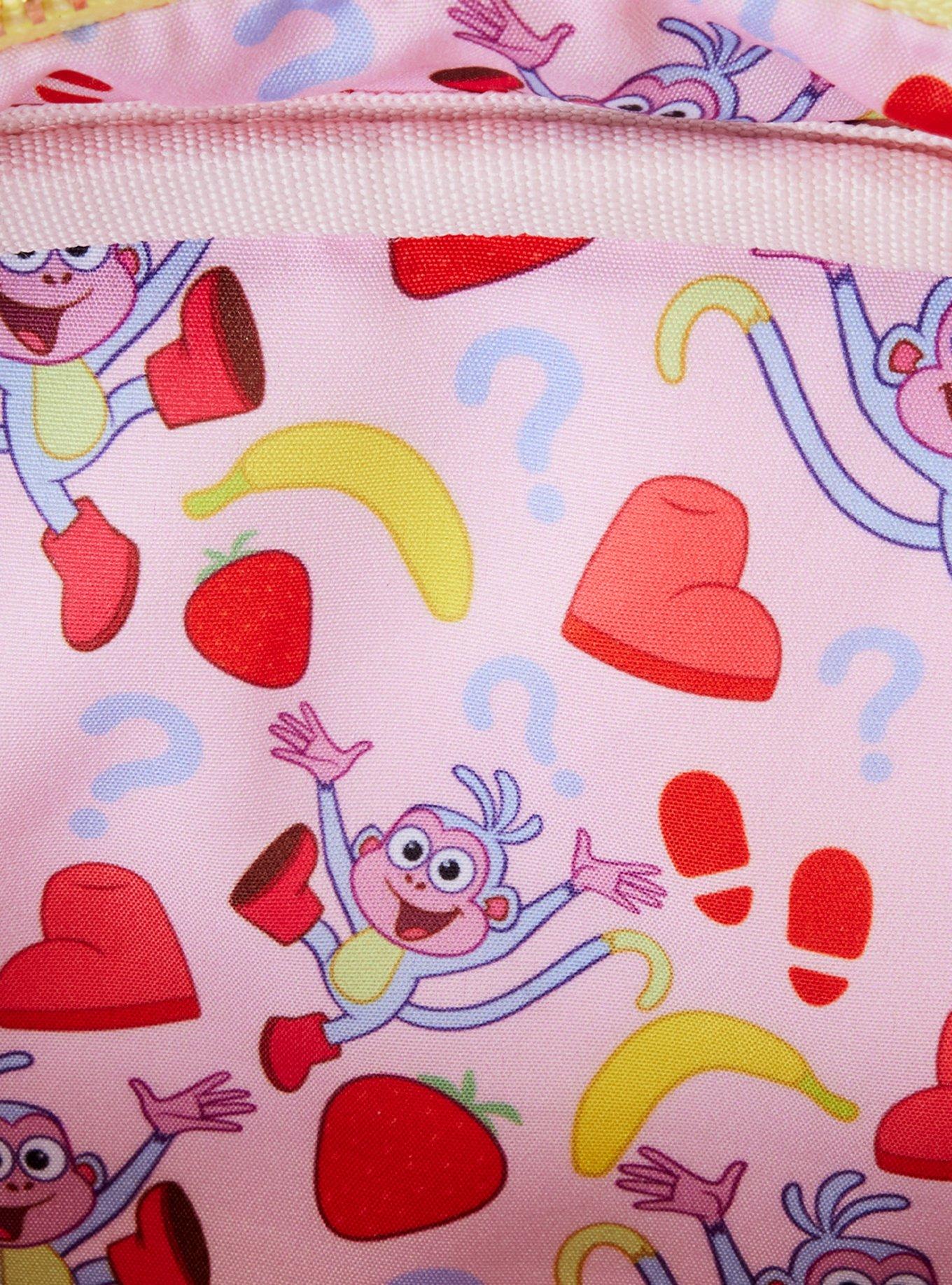 Loungefly Crossbuddies Dora the Explorer Boots and Map Replica Crossbody Bag and Coin Purse, , alternate