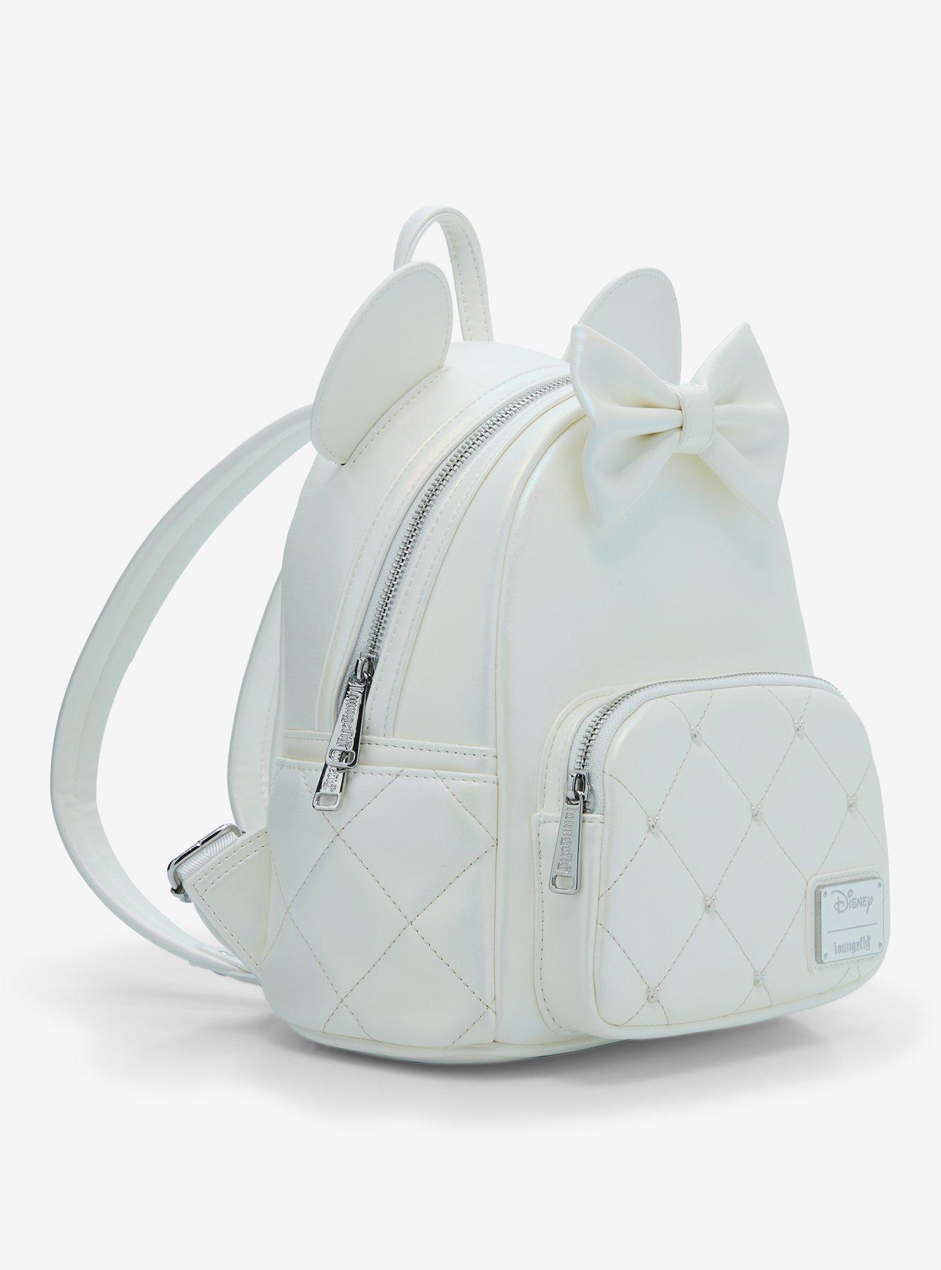 Loungefly Disney Minnie Mouse Iridescent Bridal Mini Backpack, , alternate