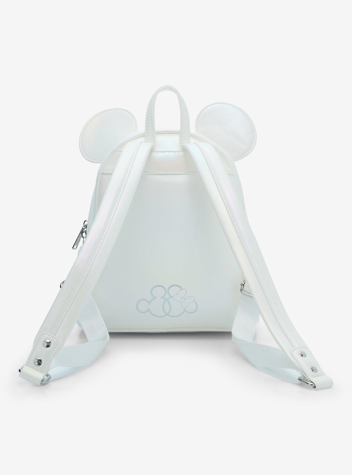 Loungefly Disney Minnie Mouse Iridescent Bridal Mini Backpack, , alternate