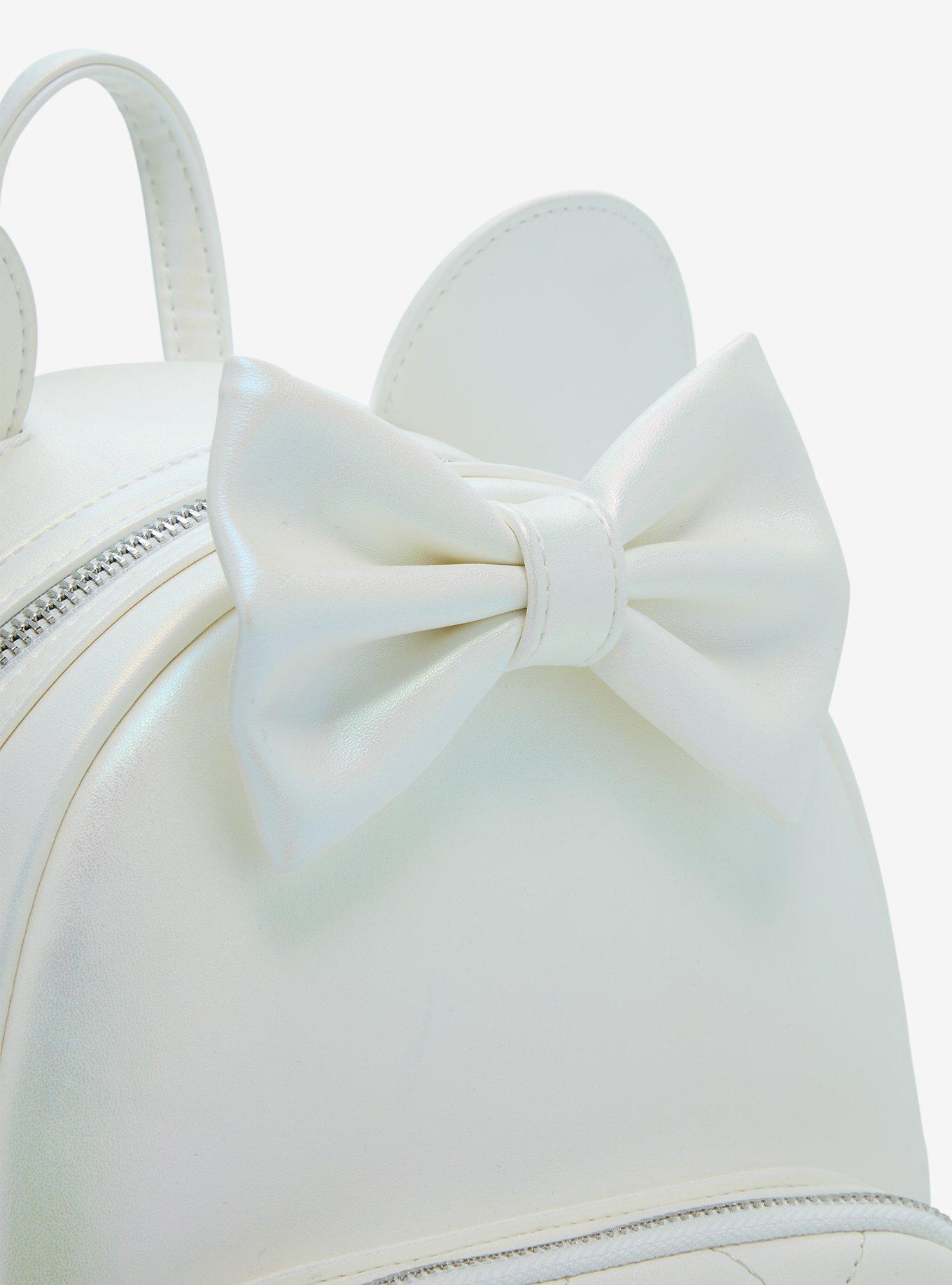 Loungefly Disney Minnie Mouse Iridescent Bridal Mini Backpack, , alternate