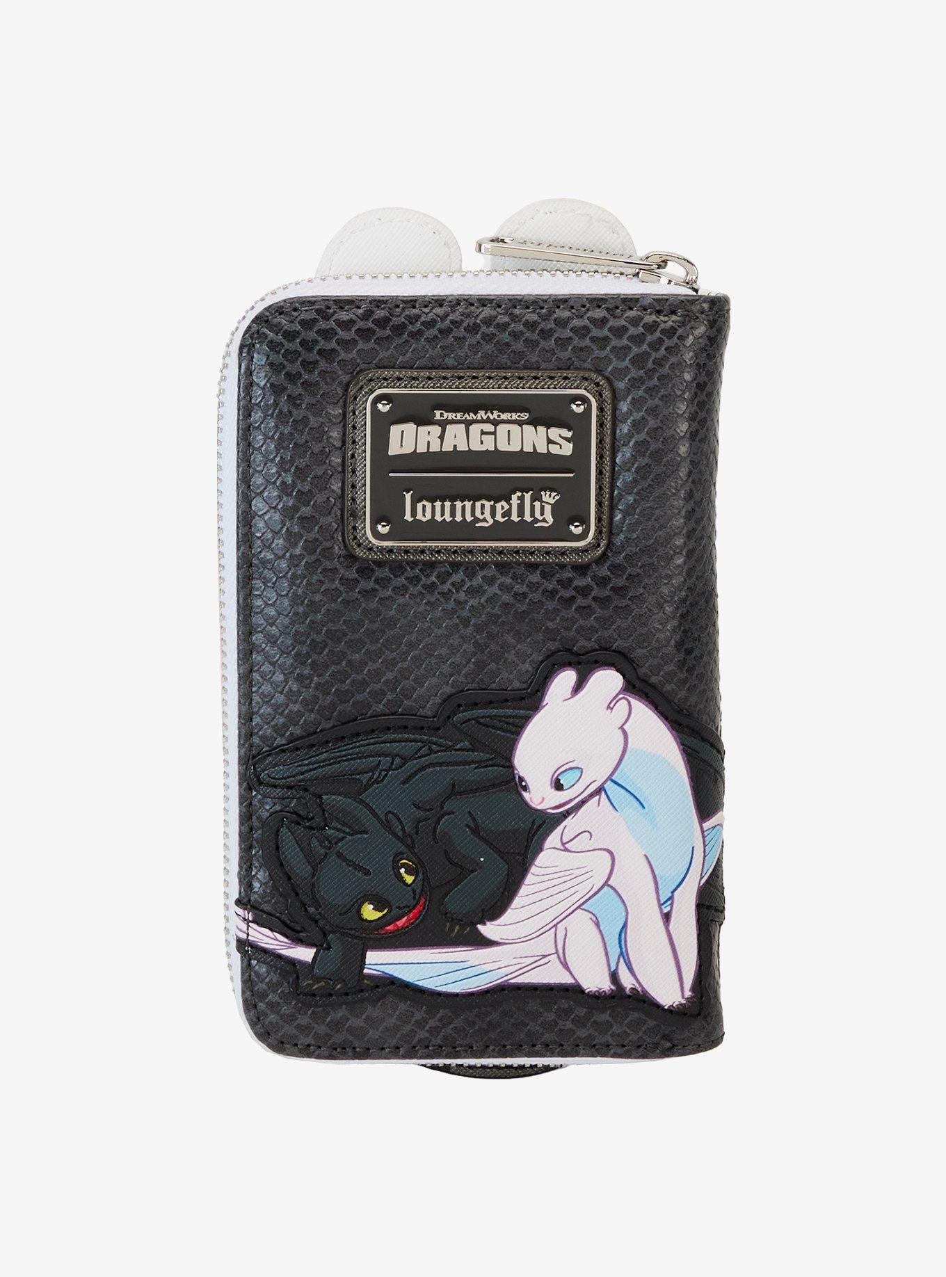 Loungefly DreamWorks How to Train Your Dragon Toothless and Light Fury Zip Wallet, , alternate