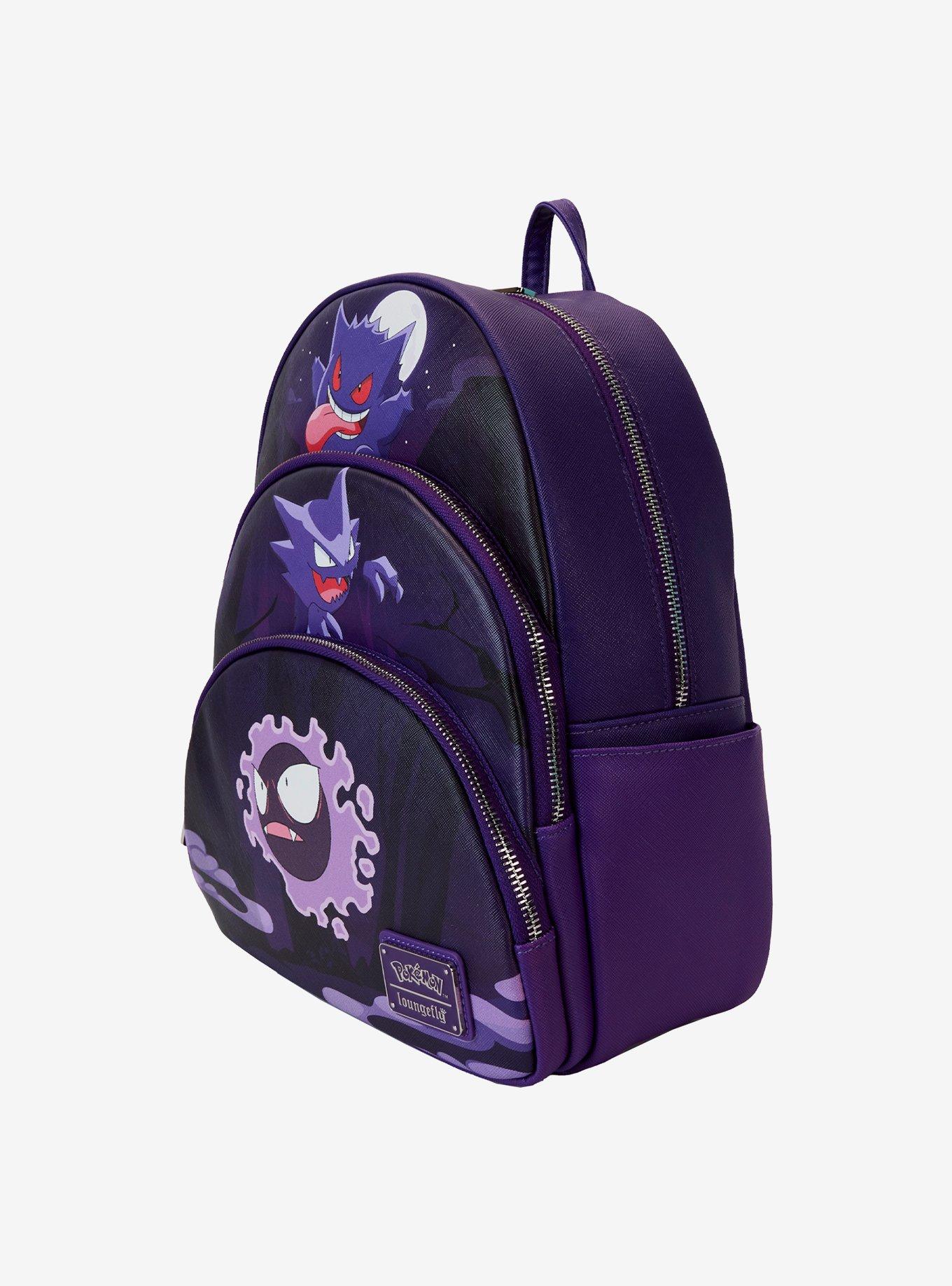Loungefly Pok&eacute;mon Gengar Evolution Triple Pocket Mini Backpack, , alternate