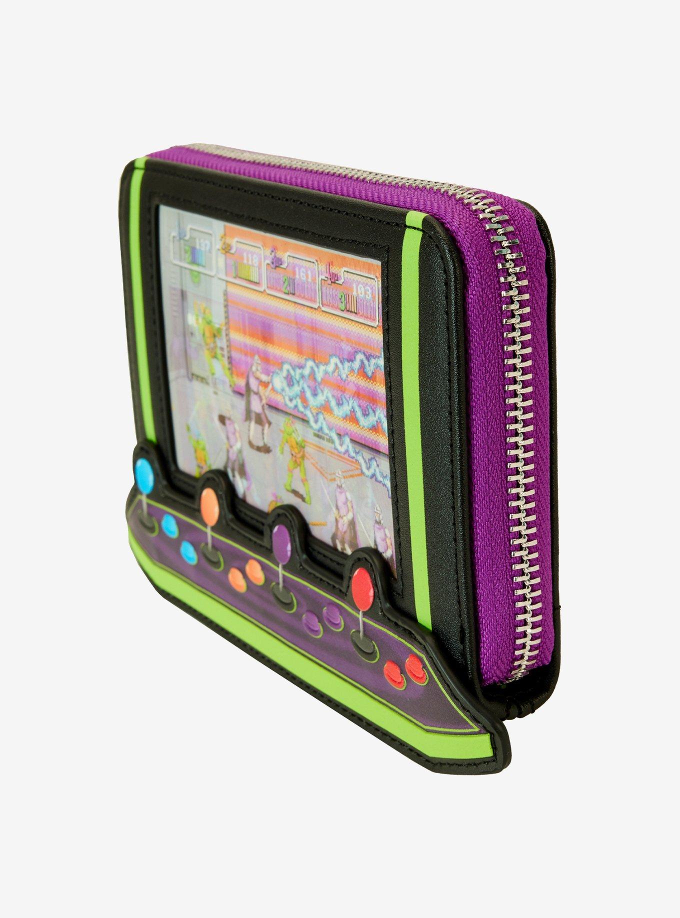 Loungefly Teenage Mutant Ninja Turtles Arcade Lenticular Glow-In-The-Dark Zipper Wallet, , alternate