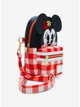 Loungefly Disney Minnie Mouse Gingham Cupholder Crossbody Bag, , alternate