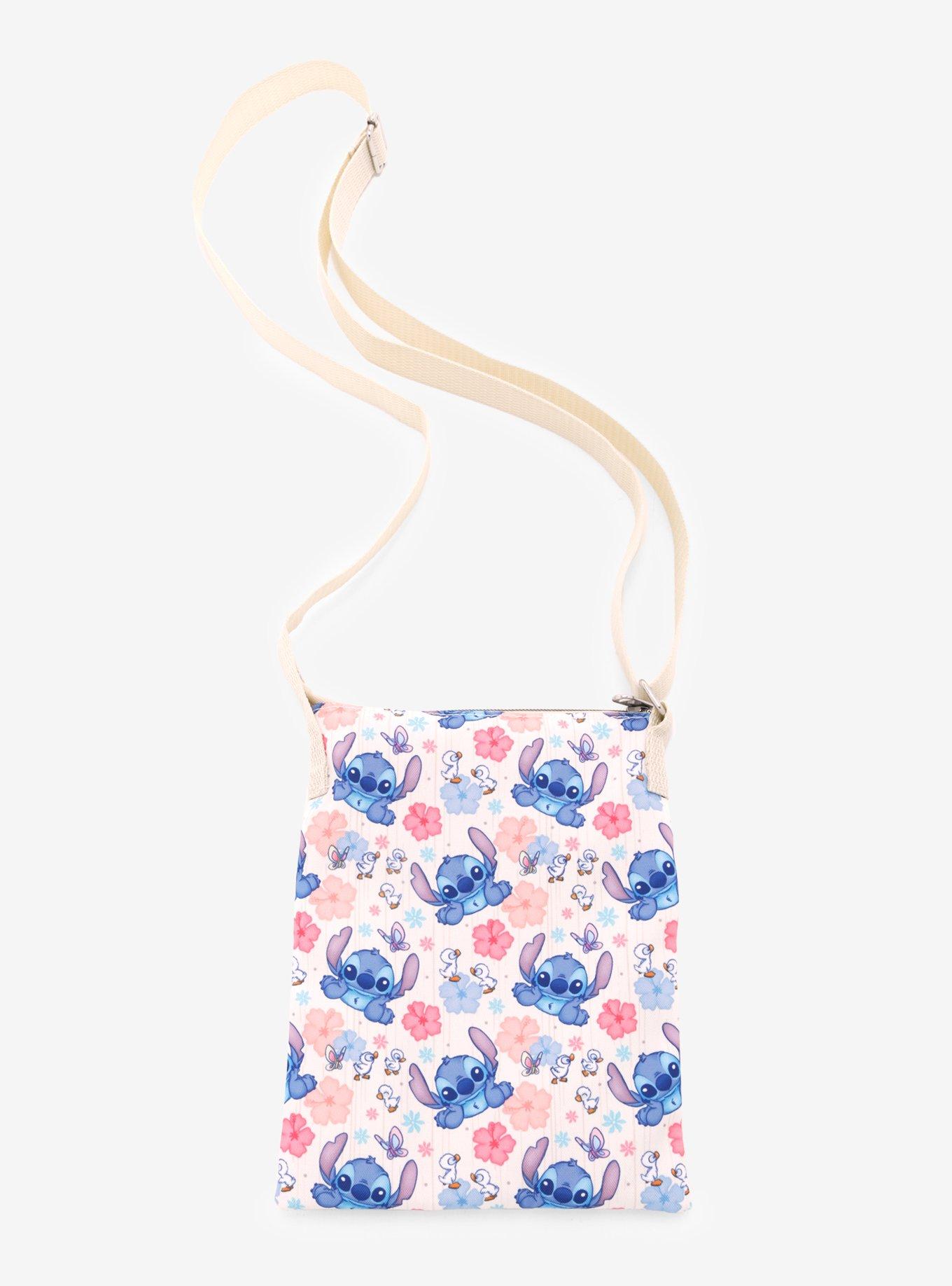 Loungefly Disney Stitch Duck Floral Passport Crossbody Bag, , hi-res