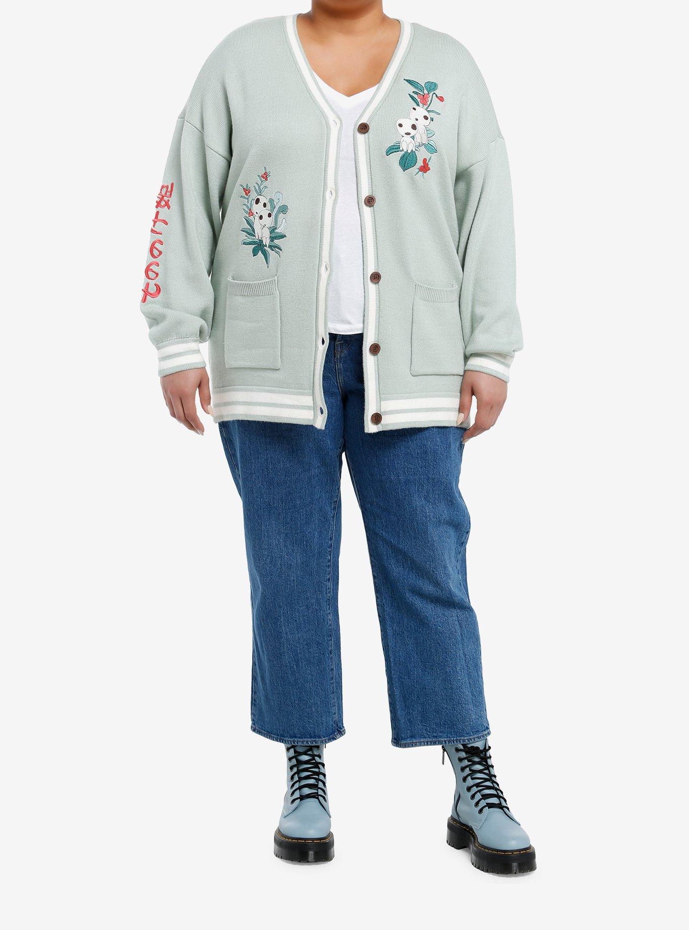 Her Universe Studio Ghibli&reg; Princess Mononoke Embroidered Girls Cardigan Plus Size, MULTI, alternate