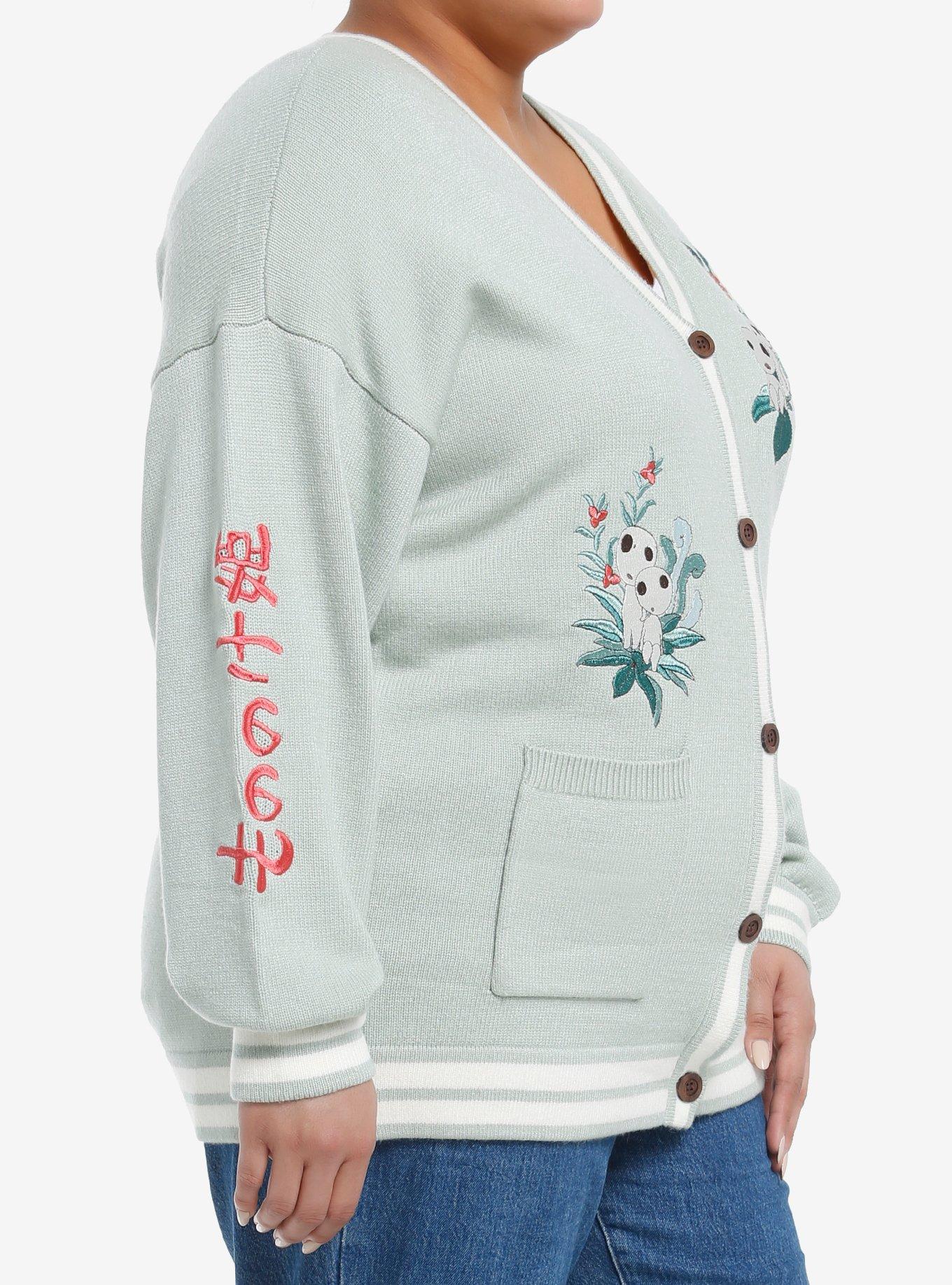 Her Universe Studio Ghibli&reg; Princess Mononoke Embroidered Girls Cardigan Plus Size, MULTI, alternate