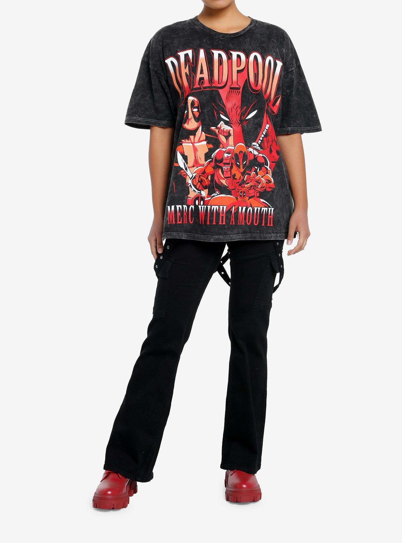 Marvel Deadpool Collage Girls Oversized T-Shirt, MULTI, alternate
