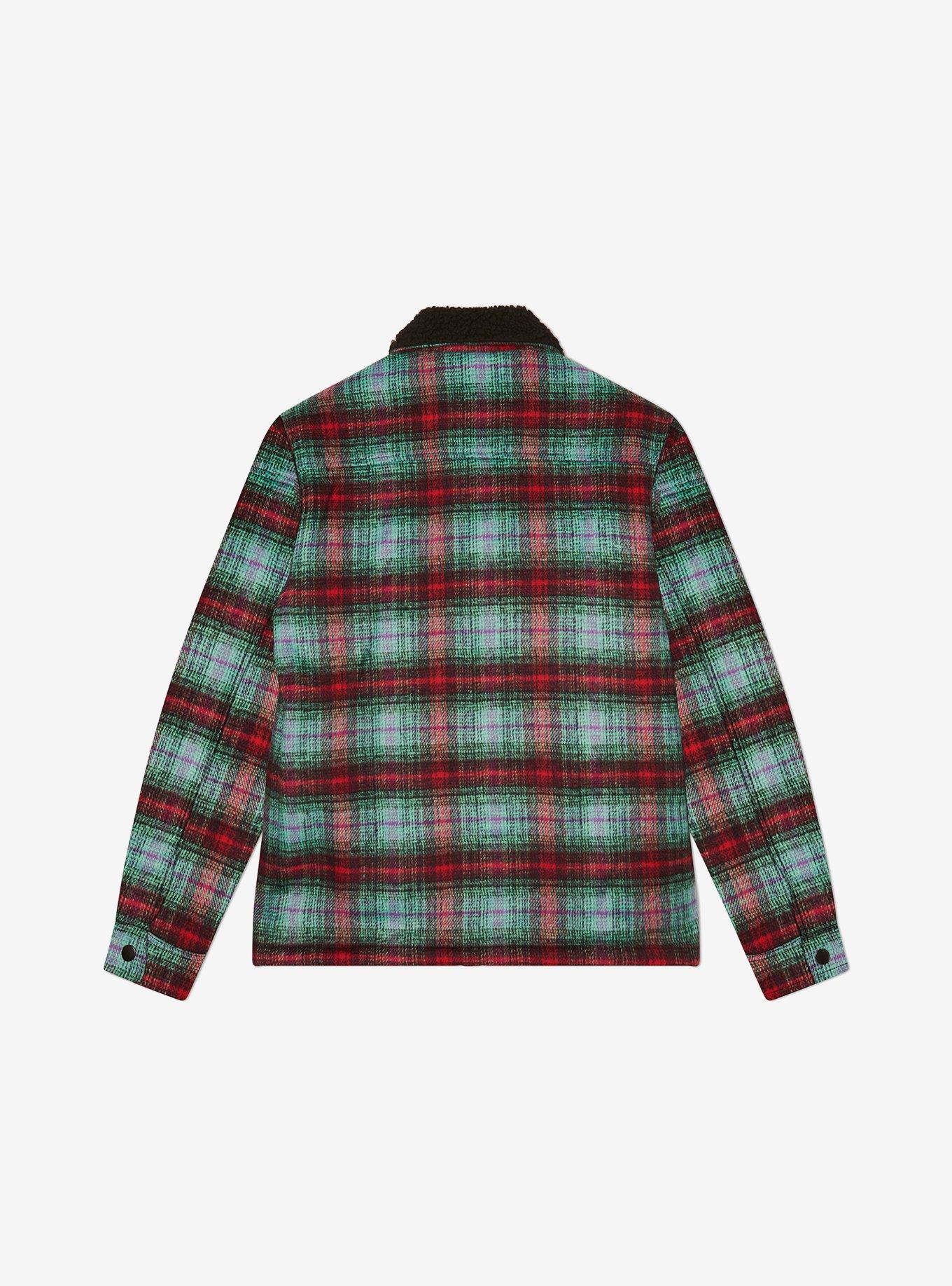 WeSC Liam Washed Plaid Jacket, GREEN, alternate