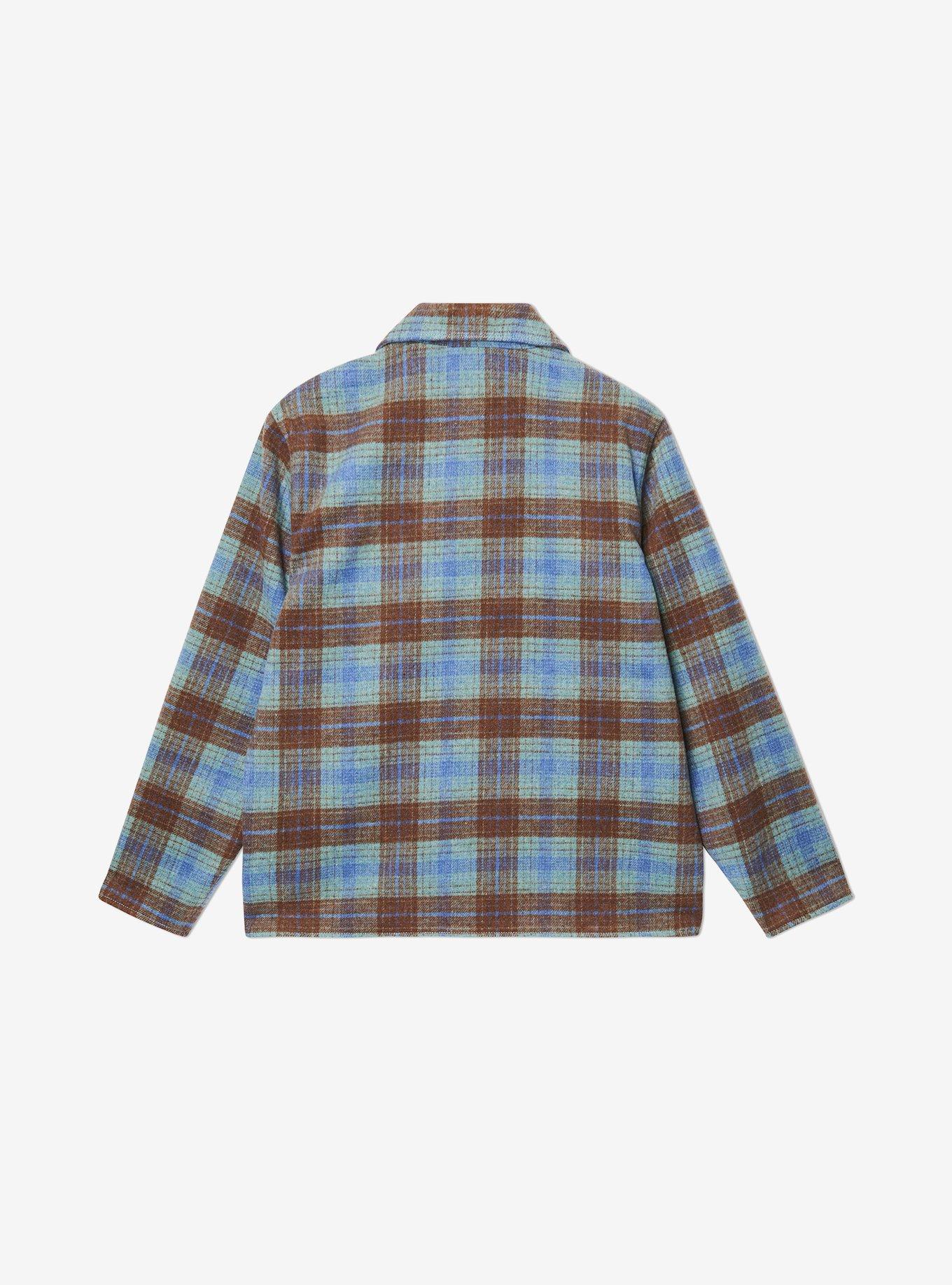 WeSC James Shadow Check Flannel Coat, GREEN, alternate