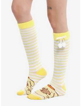 Pompompurin Stripe Pom Knee-High Socks, , hi-res