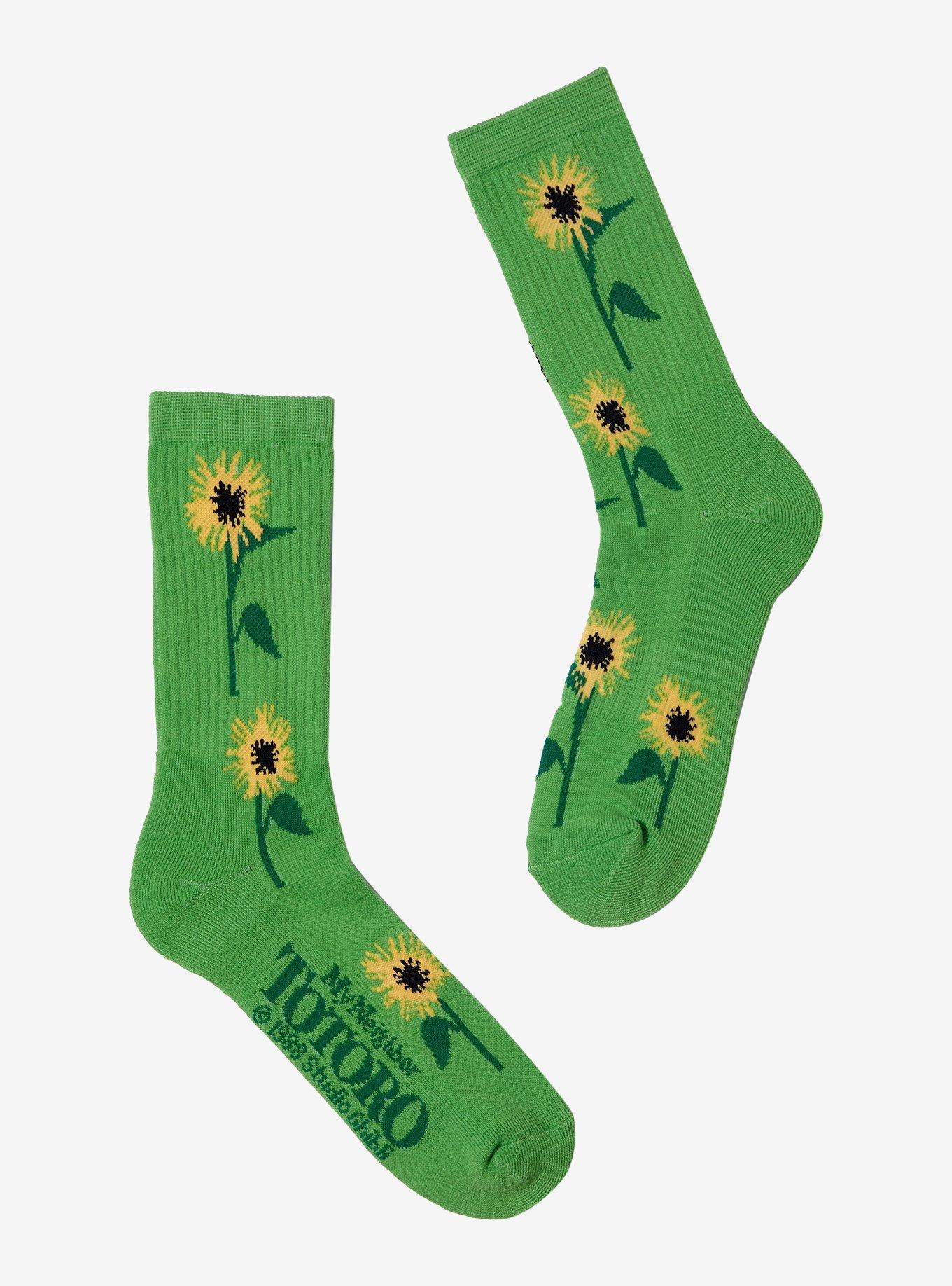 Studio Ghibli My Neighbor Totoro Sunflower Crew Socks, , alternate