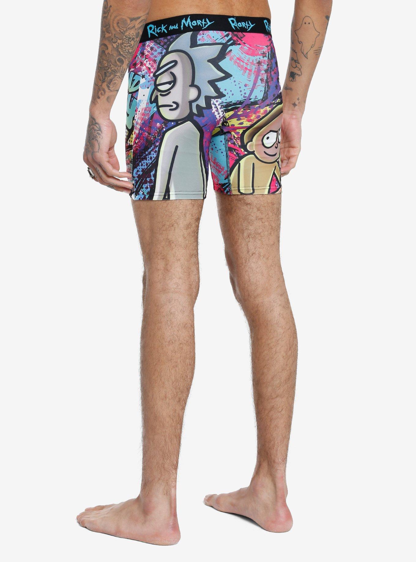 Rick And Morty Graffiti Boxer Briefs, MULTI, alternate