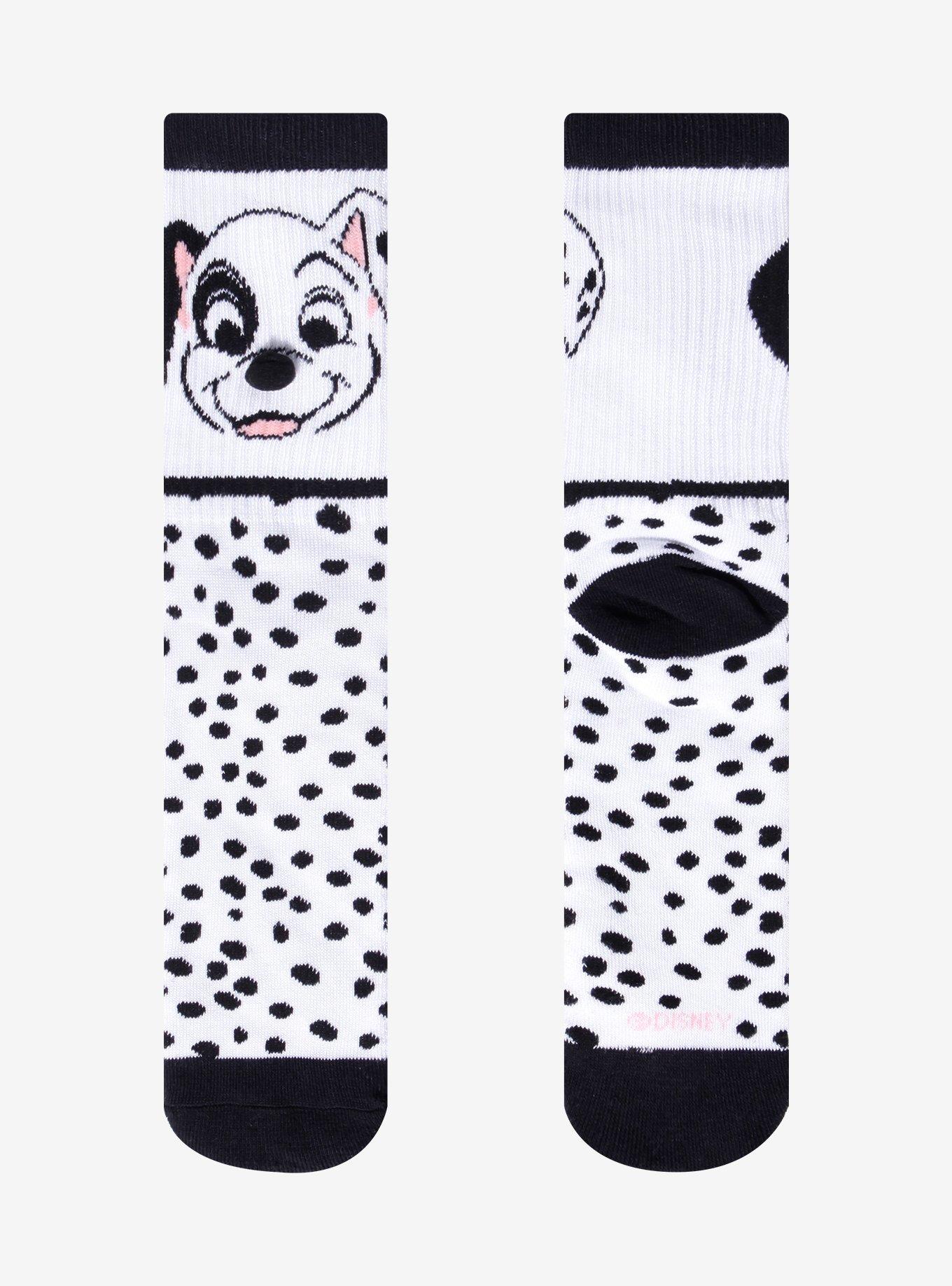 Disney 101 Dalmatians Patch 3D Nose Crew Socks, , alternate