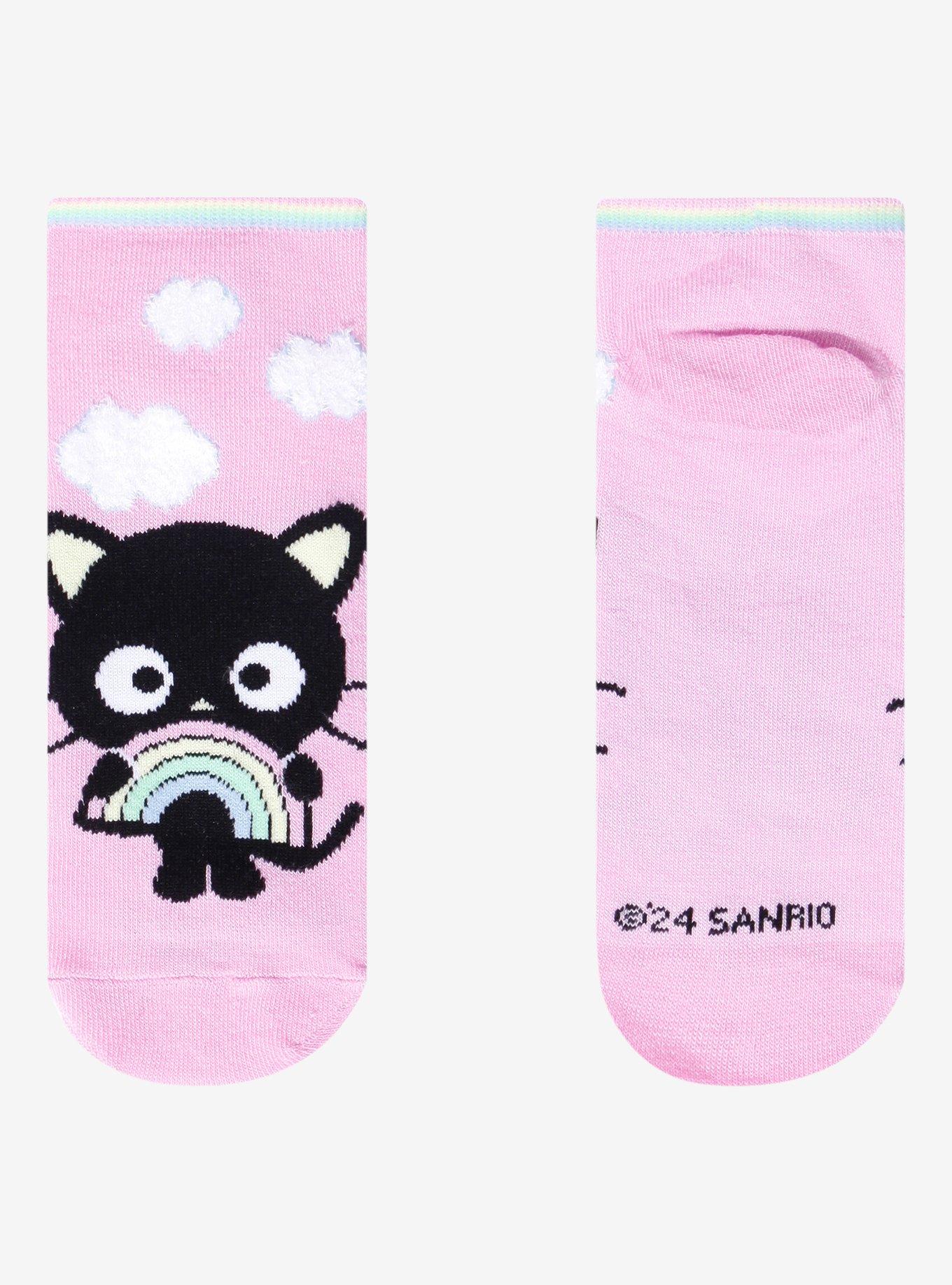 Chococat Pastel Rainbow Clouds No-Show Socks, , hi-res