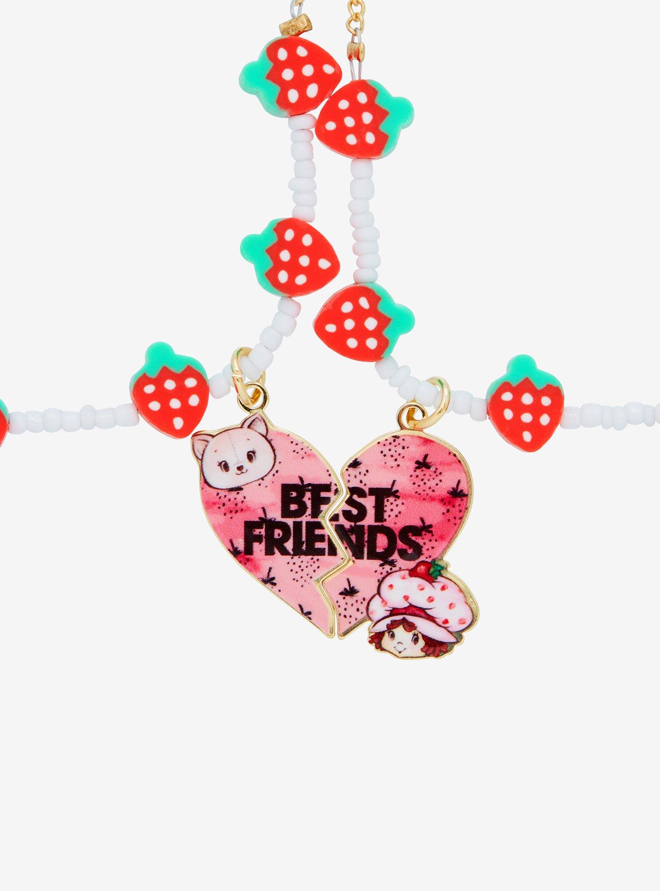 Strawberry Shortcake Heart Strawberry Best Friend Necklace Set, , alternate