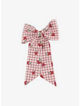 Her Universe Disney Mickey Mouse Cherries Gingham Hair Bow, , hi-res