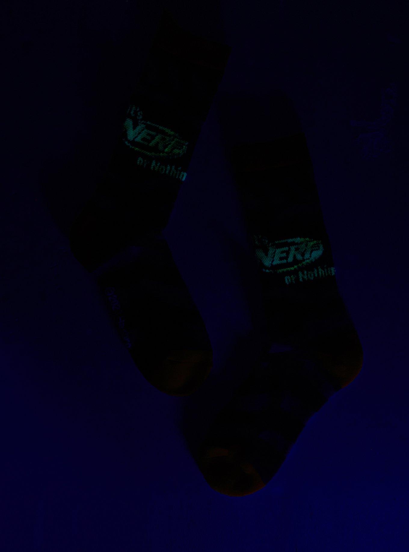 Nerf Glow-In-The-Dark Logo Crew Socks, , alternate