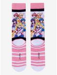 Sailor Moon Crystal Group Stripe Crew Socks, , alternate