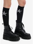 Black & Grey Star Knee-High Socks, , alternate