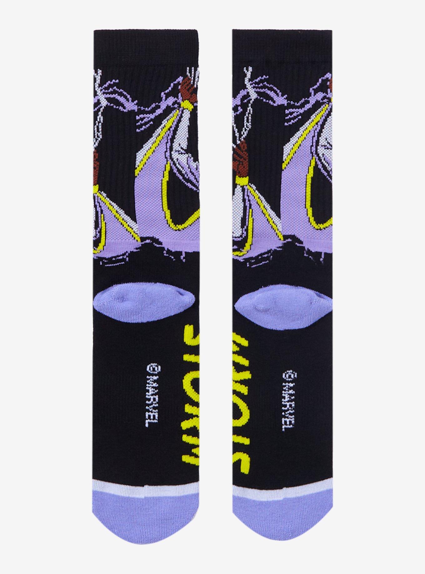 Marvel X-Men Storm Glow-In-The-Dark Crew Socks, , alternate