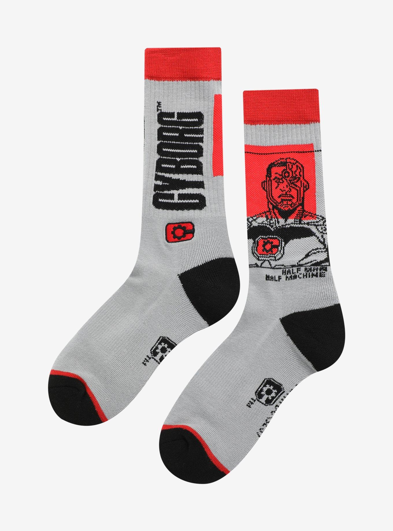 DC Comics Cyborg Crew Socks, , alternate