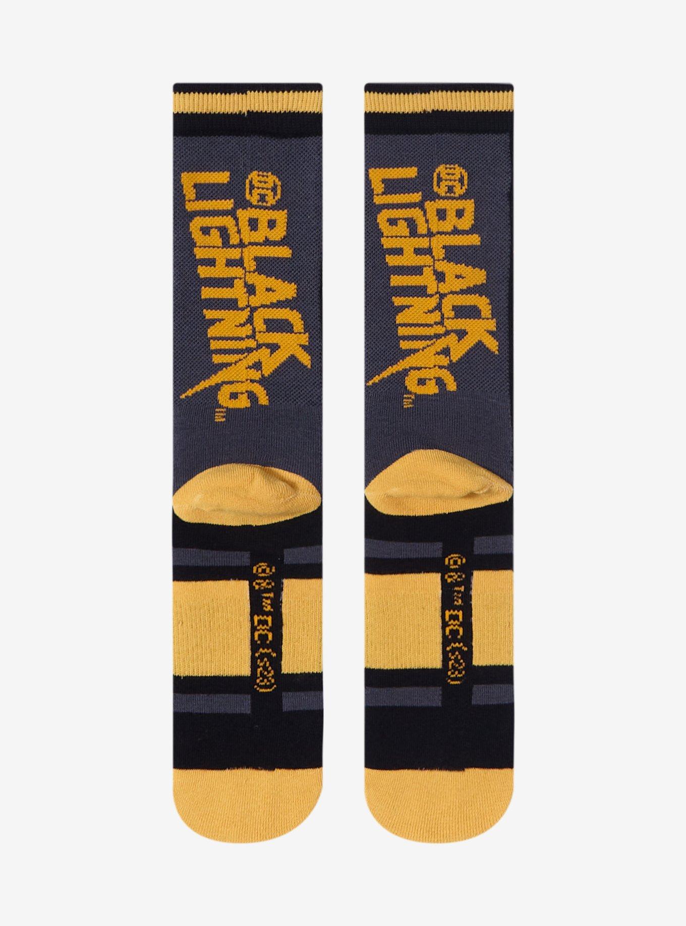 DC Comics Black Lightning Logo Crew Socks, , alternate