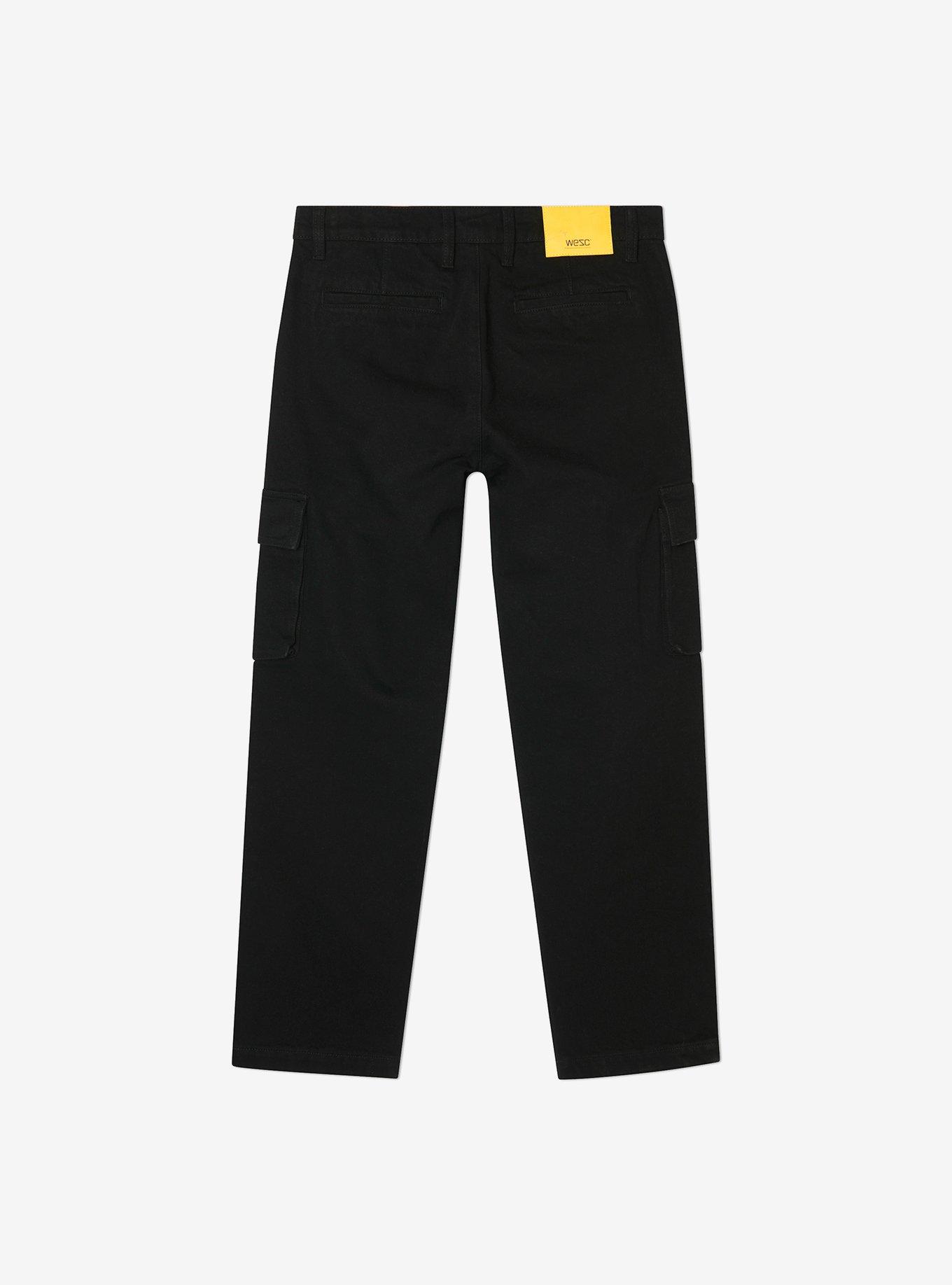 WeSC Relax Fit Cargo Pants Black, BLACK, alternate