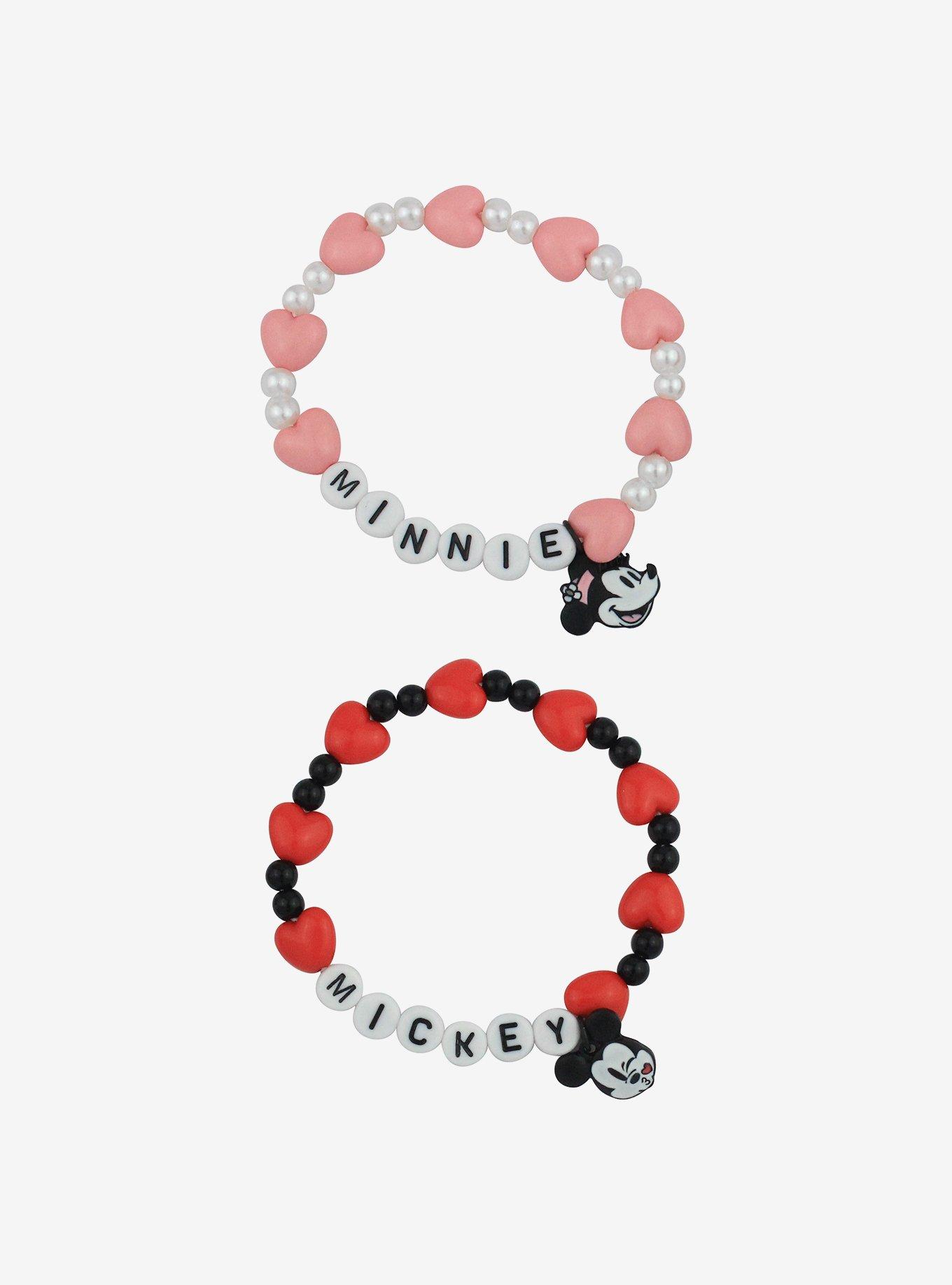 Disney Mickey Mouse & Minnie Mouse Best Friend Beaded Bracelet Set