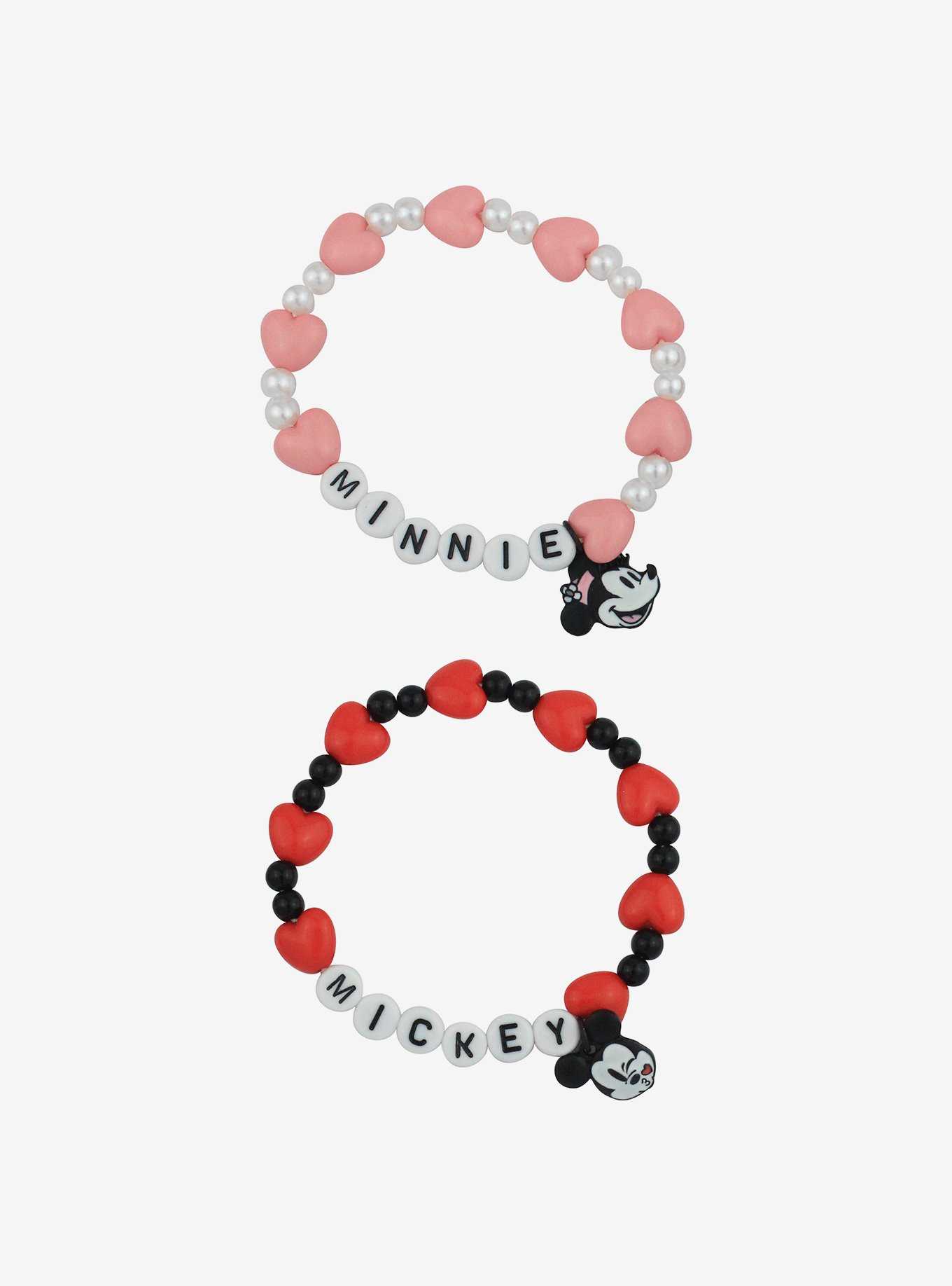 Disney Mickey Mouse & Minnie Mouse Best Friend Beaded Bracelet Set, , hi-res