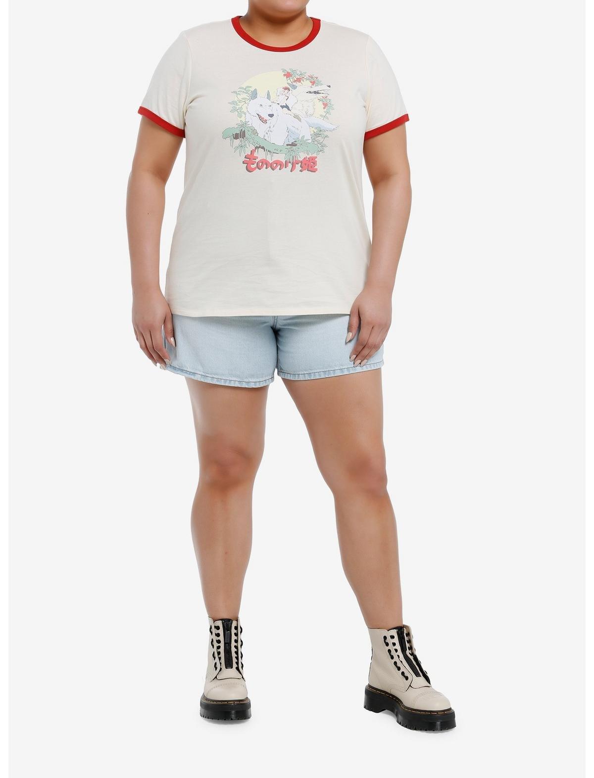 Her Universe Studio Ghibli® Princess Mononoke Ringer T-Shirt Plus Size, MULTI, alternate
