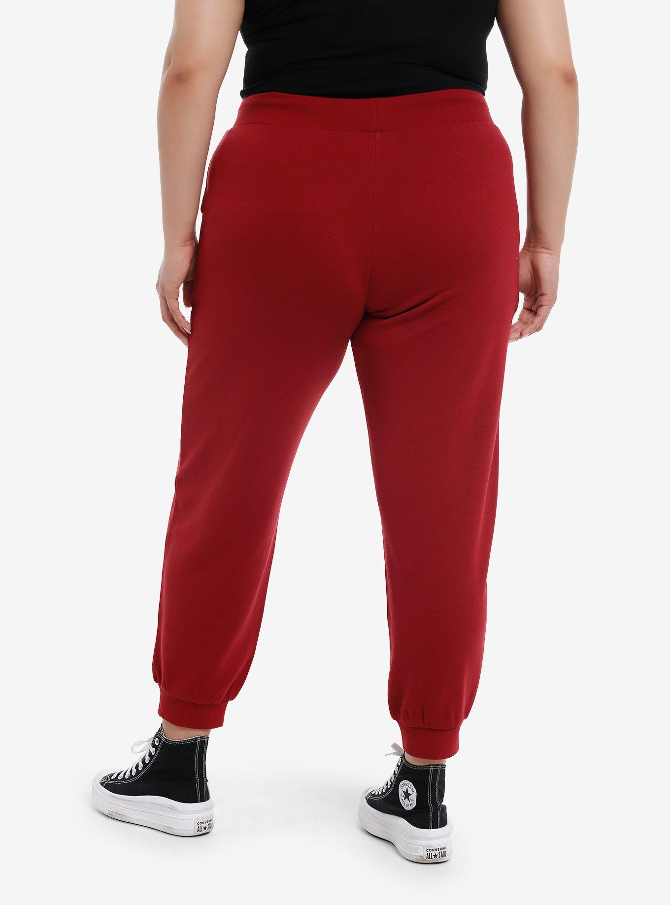 Her Universe Marvel Scarlet Witch Tiara Jogger Pants Plus Size Her Universe Exclusive, BURGUNDY, alternate