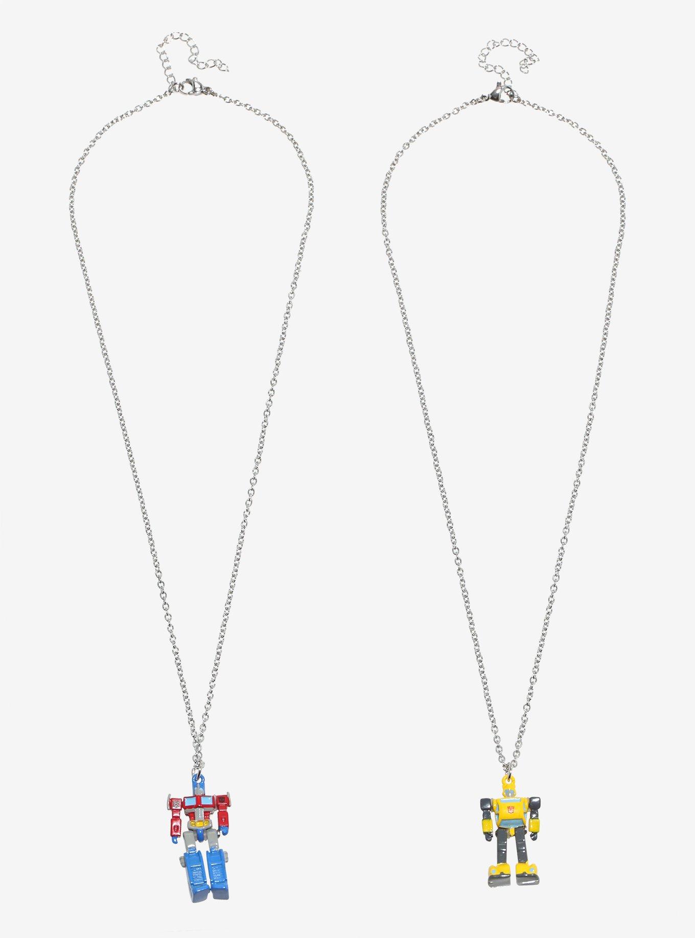 Transformers Optimus Prime & Bumblebee Best Friend Necklace Set, , alternate