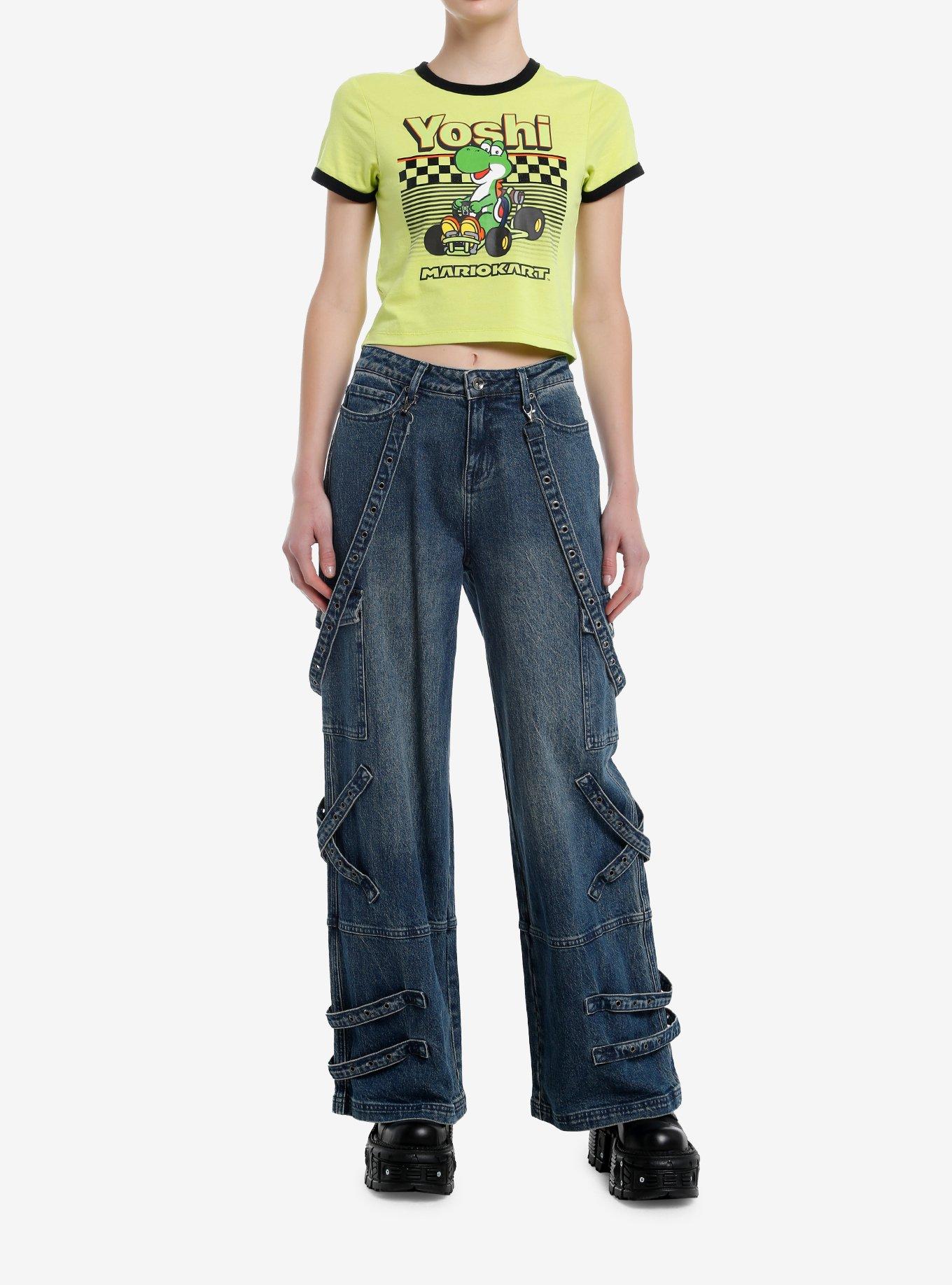 Mario Kart Yoshi Ringer Girls Baby T-Shirt, MULTI, alternate