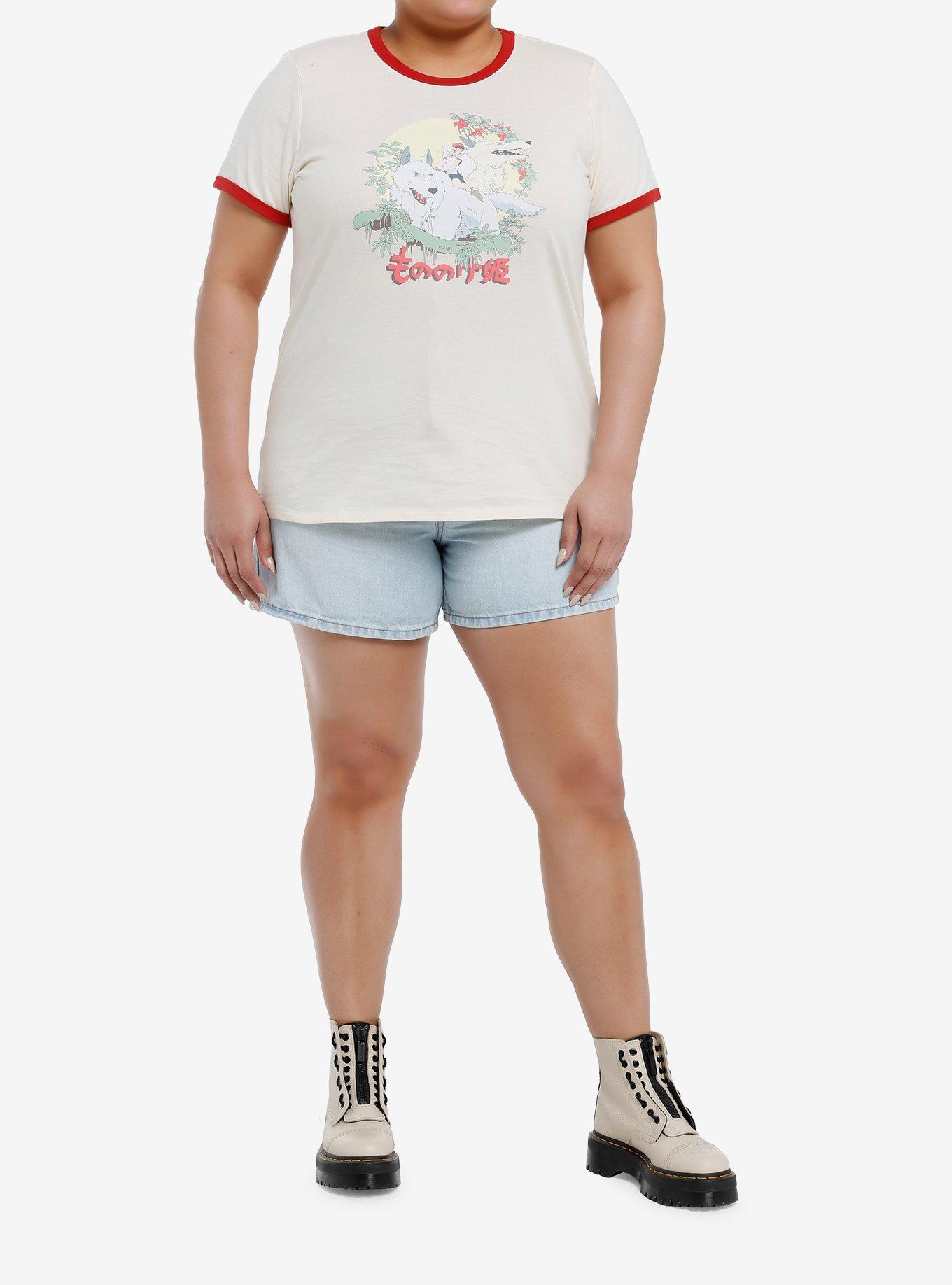 Her Universe Studio Ghibli® Princess Mononoke Girls Ringer T-Shirt Plus Size, MULTI, alternate