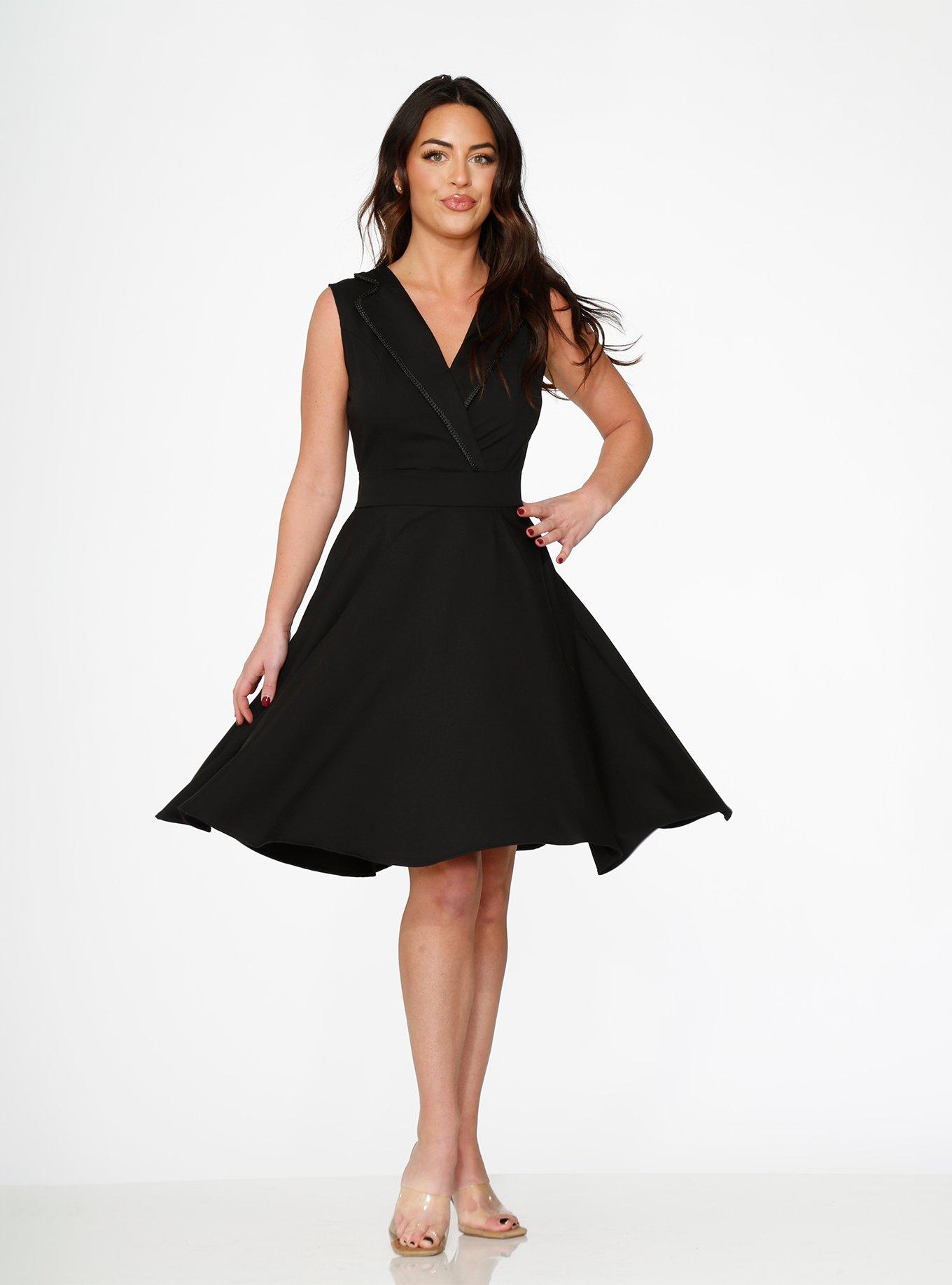 Black Swing Dress, BLACK, alternate