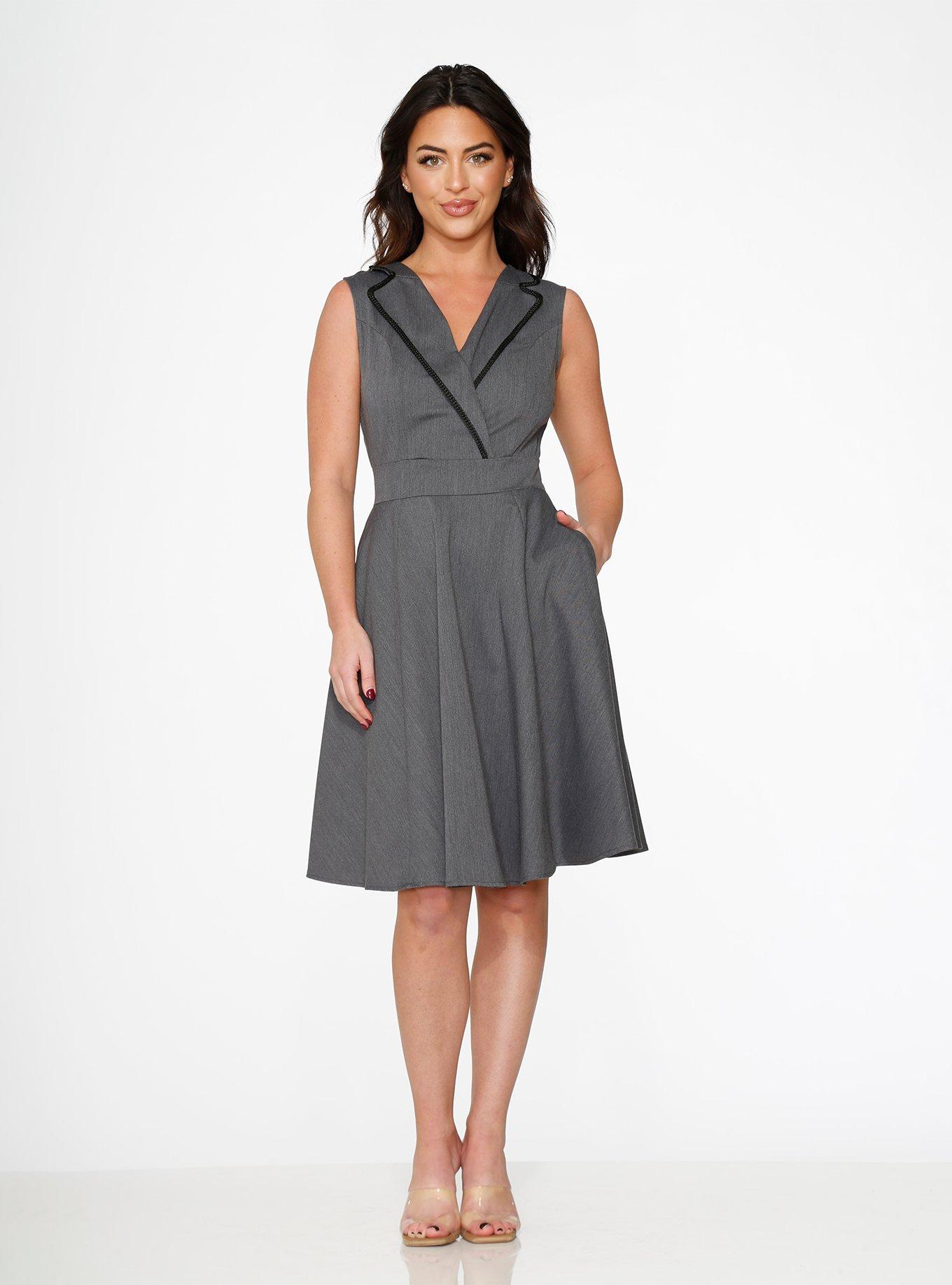 Grey Swing Dress, GREY, alternate