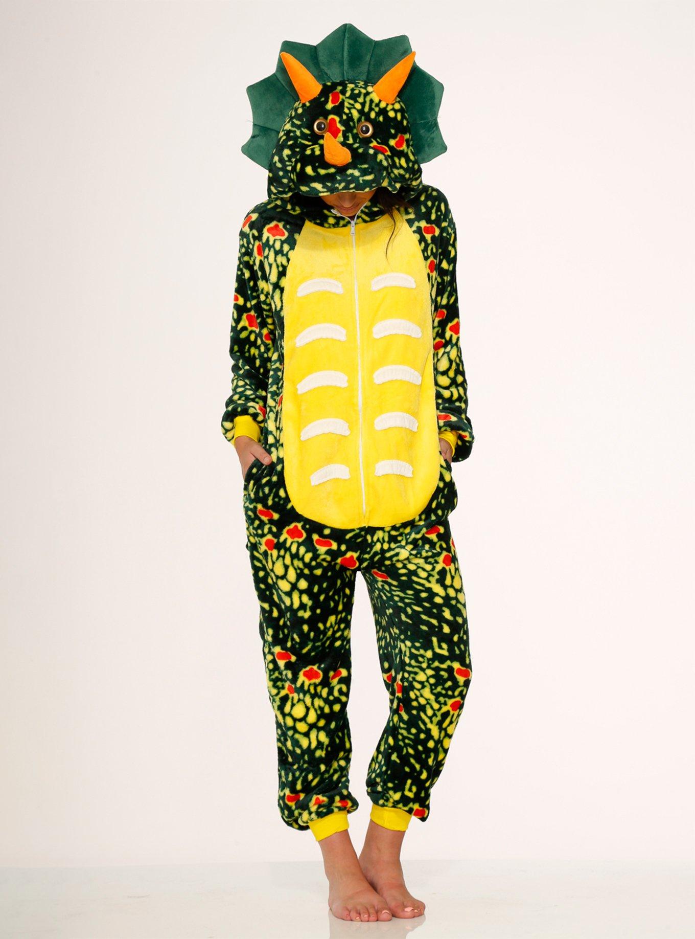 Green Triceratops Onesie, , hi-res
