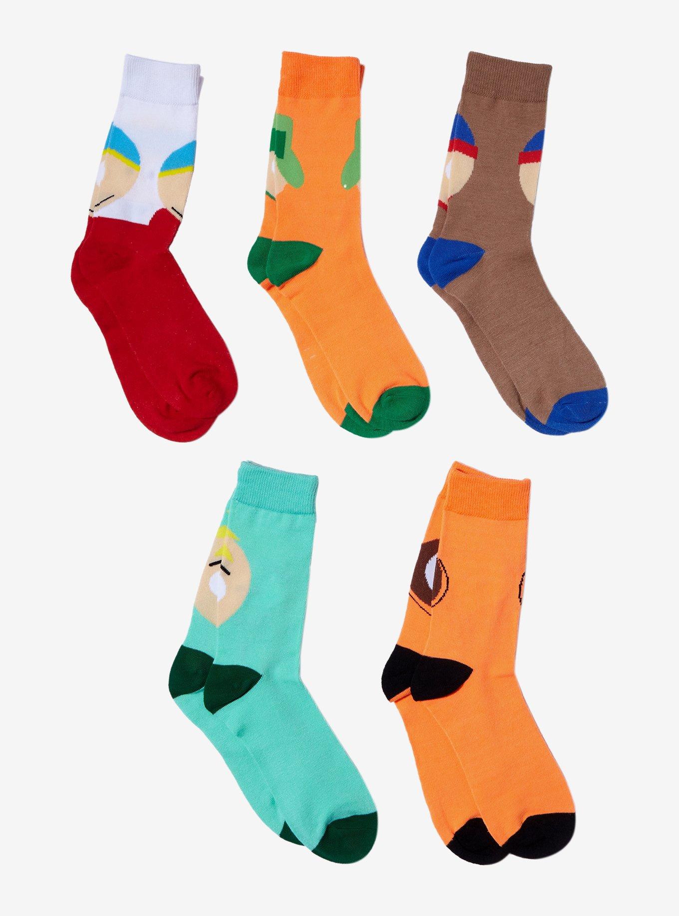 South Park Character Faces Crew Socks 5 Pair, , hi-res