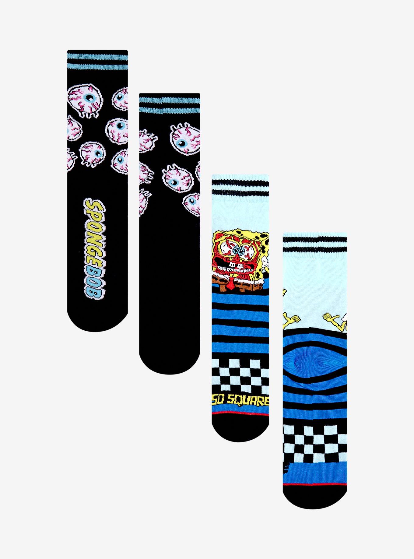 SpongeBob SquarePants Eyeballs Crew Socks 2 Pair, , alternate