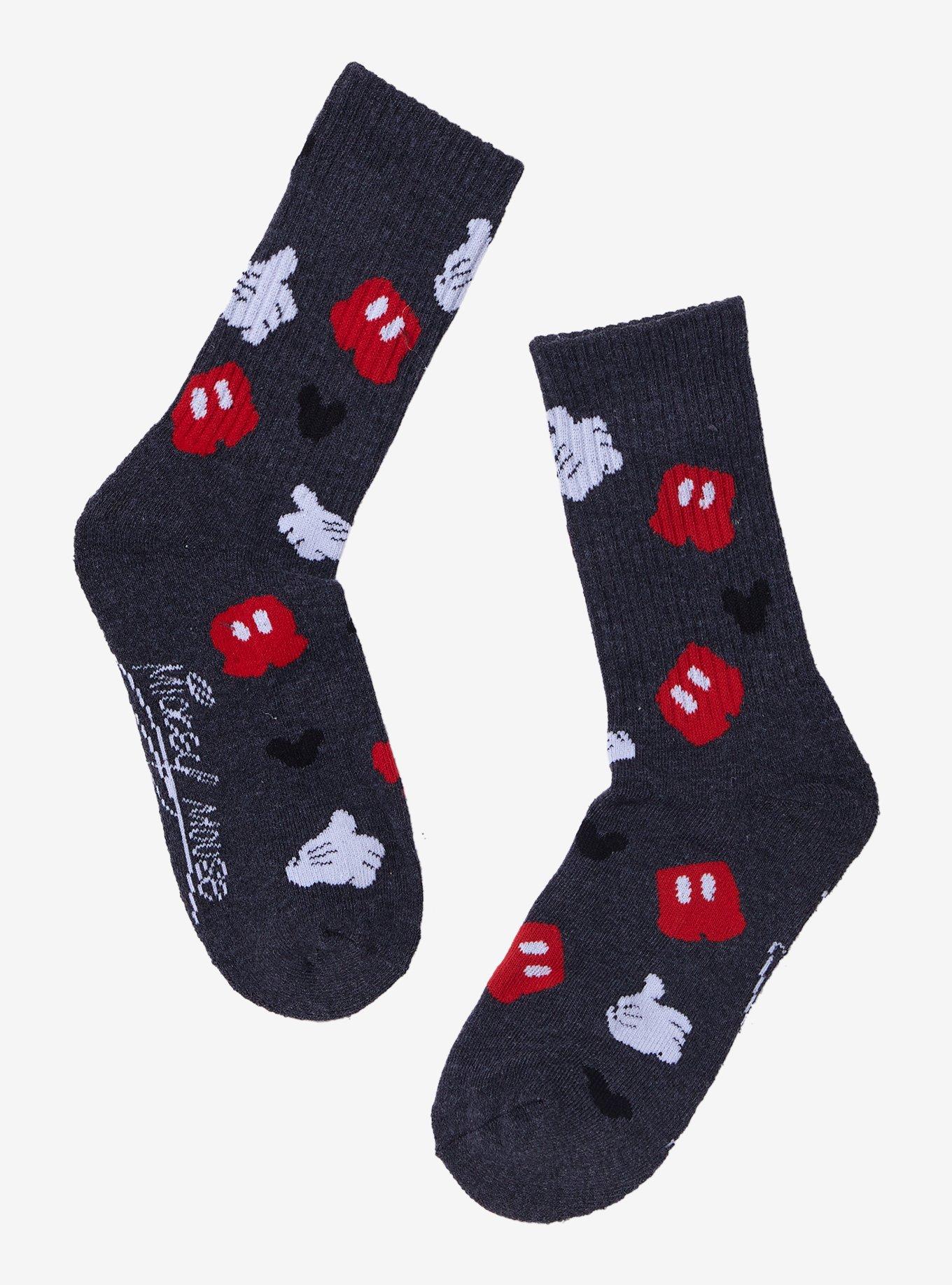 Disney Mickey Mouse Plush Head Crew Socks, , alternate