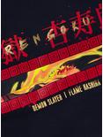 Demon Slayer: Kimetsu No Yaiba Rengoku Frame Splatter T-Shirt, BLACK, alternate
